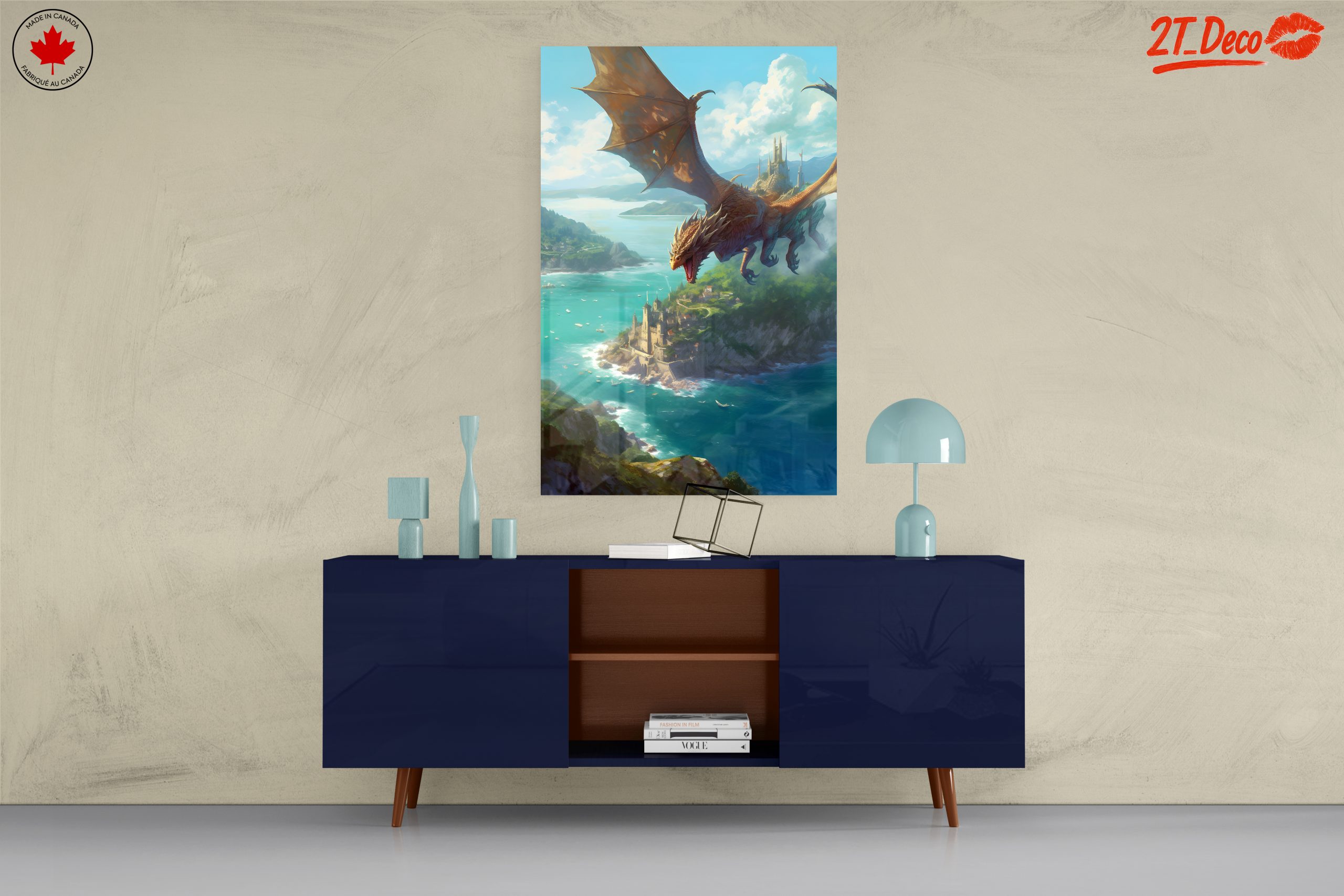 Epic Dragon Over Fantasy Landscape - Image 8