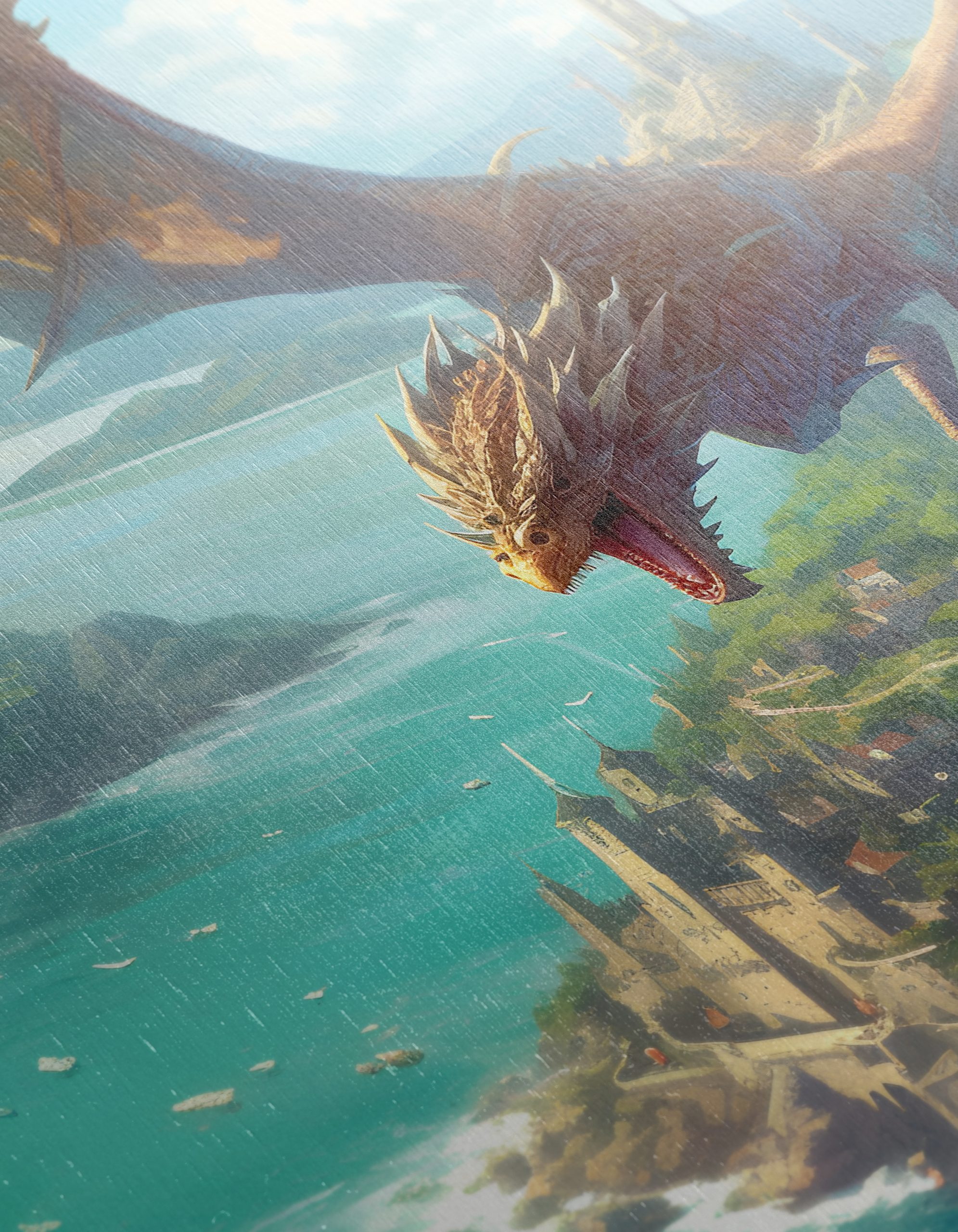 Epic Dragon Over Fantasy Landscape - Image 12