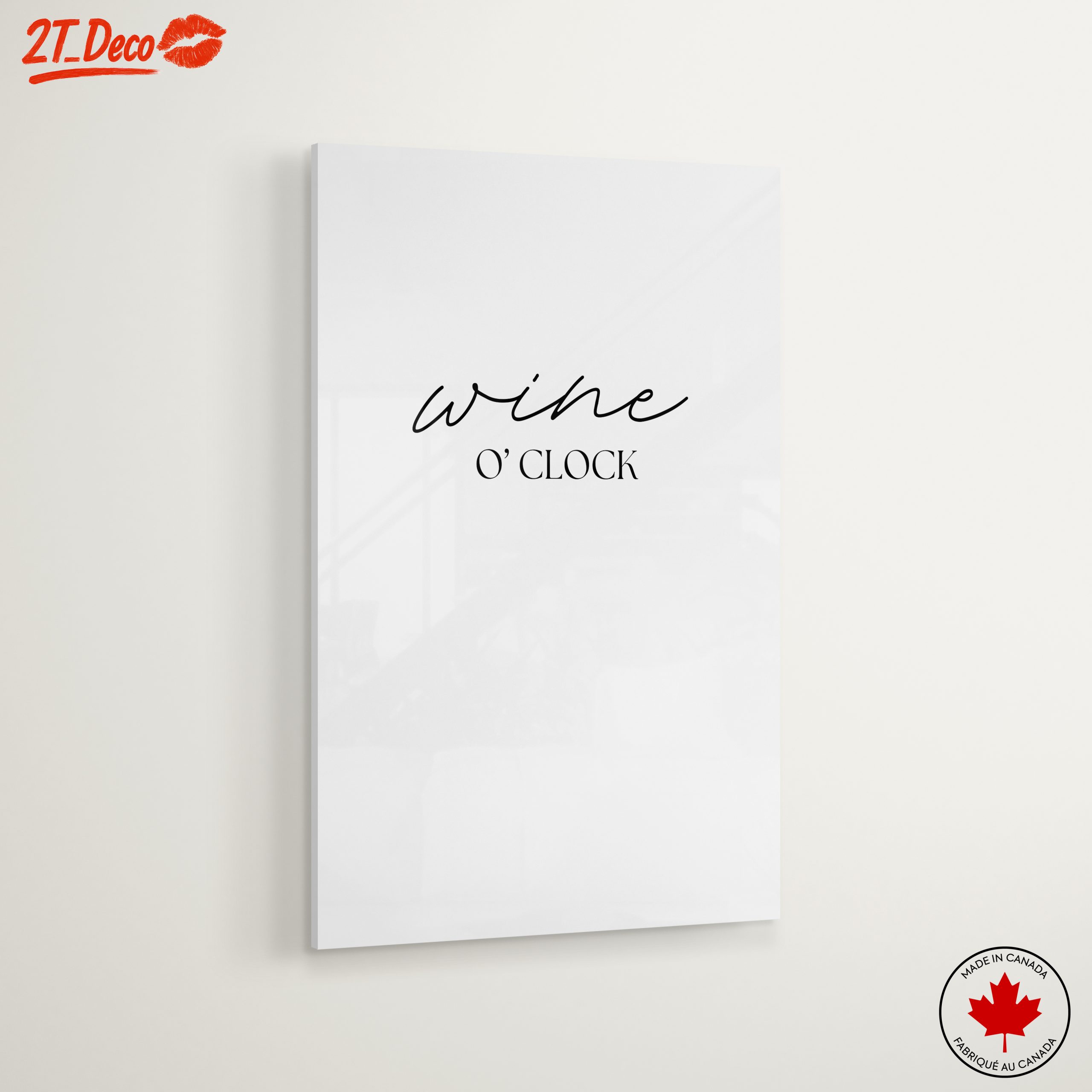 Wine O'Clock Inspirational Quote Wall Art - Image 6