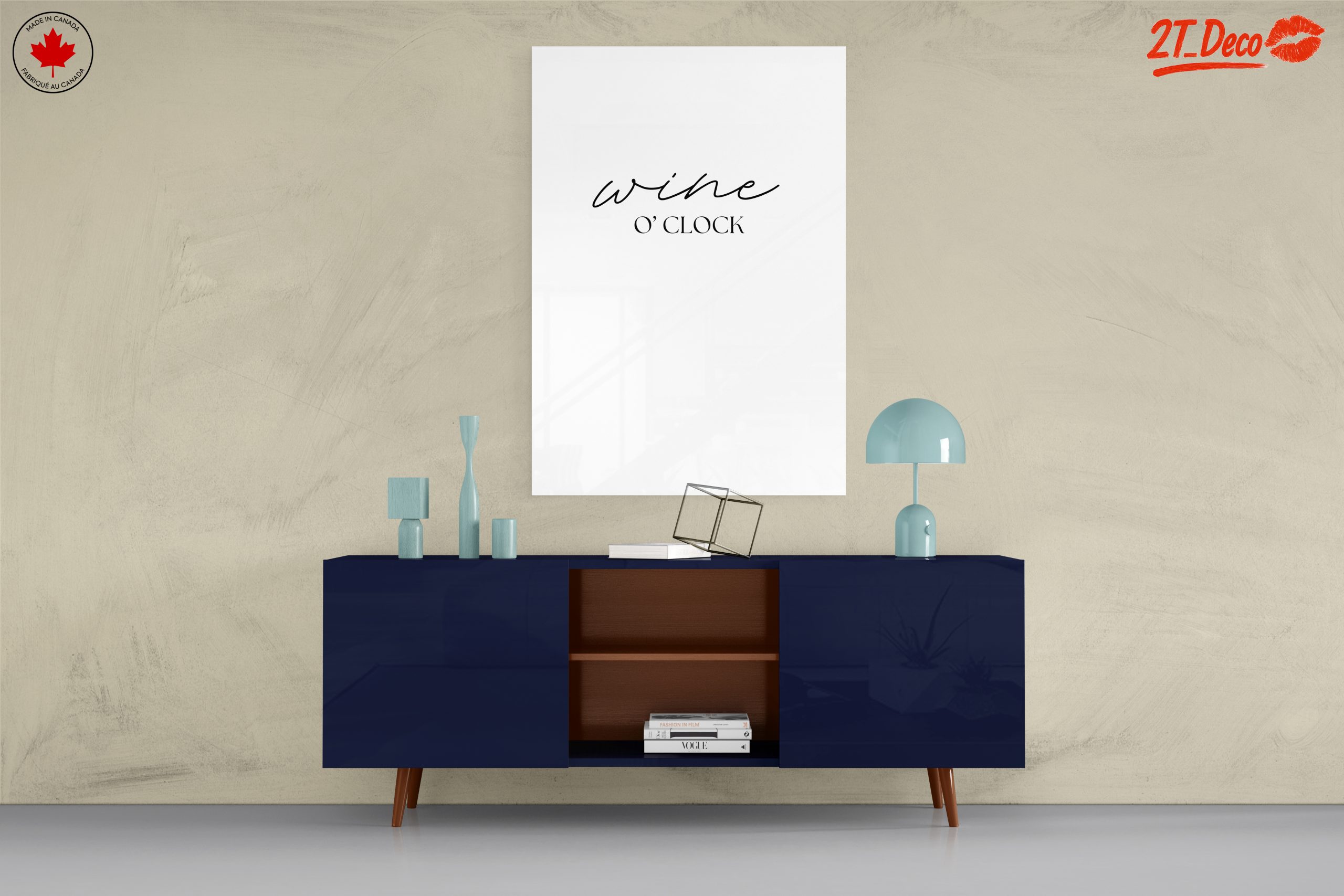 Wine O'Clock Inspirational Quote Wall Art - Image 8