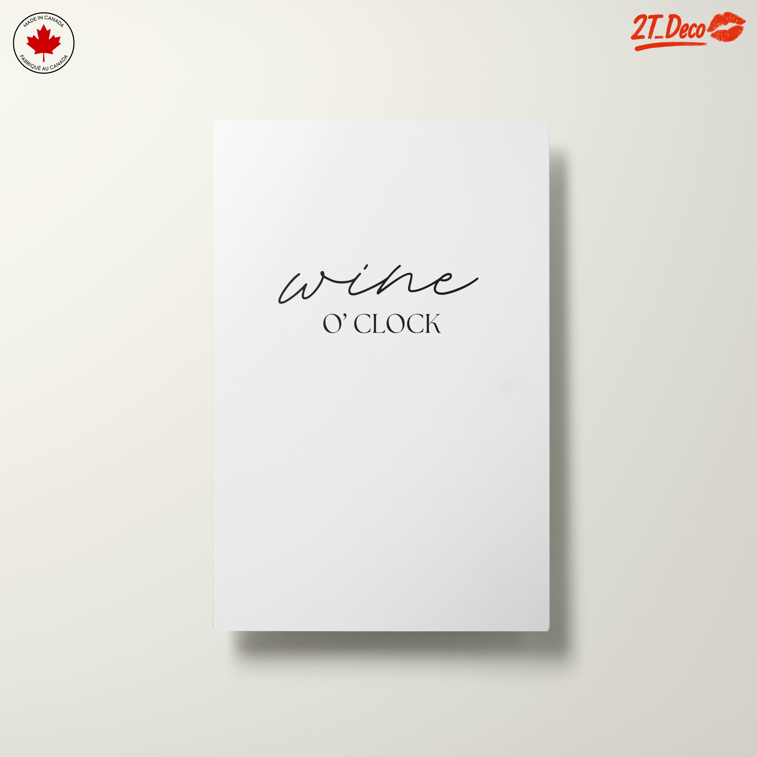 Wine O'Clock Inspirational Quote Wall Art - Image 10