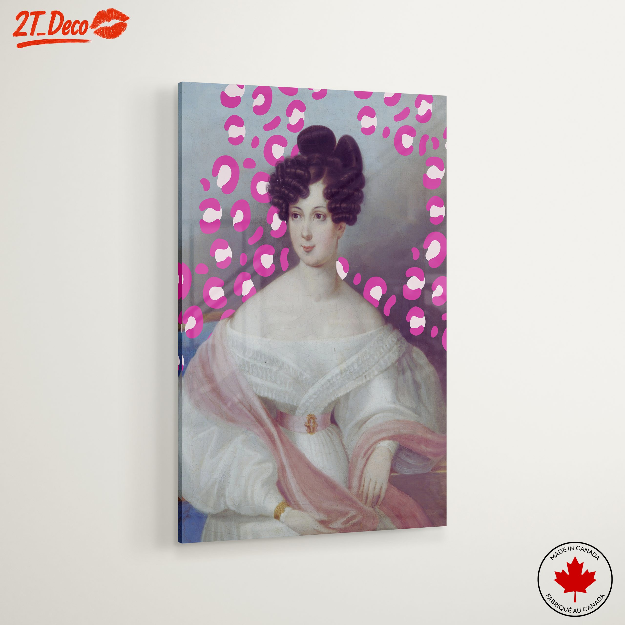 Stylized Historical Portrait with Vibrant Patterns - Image 6