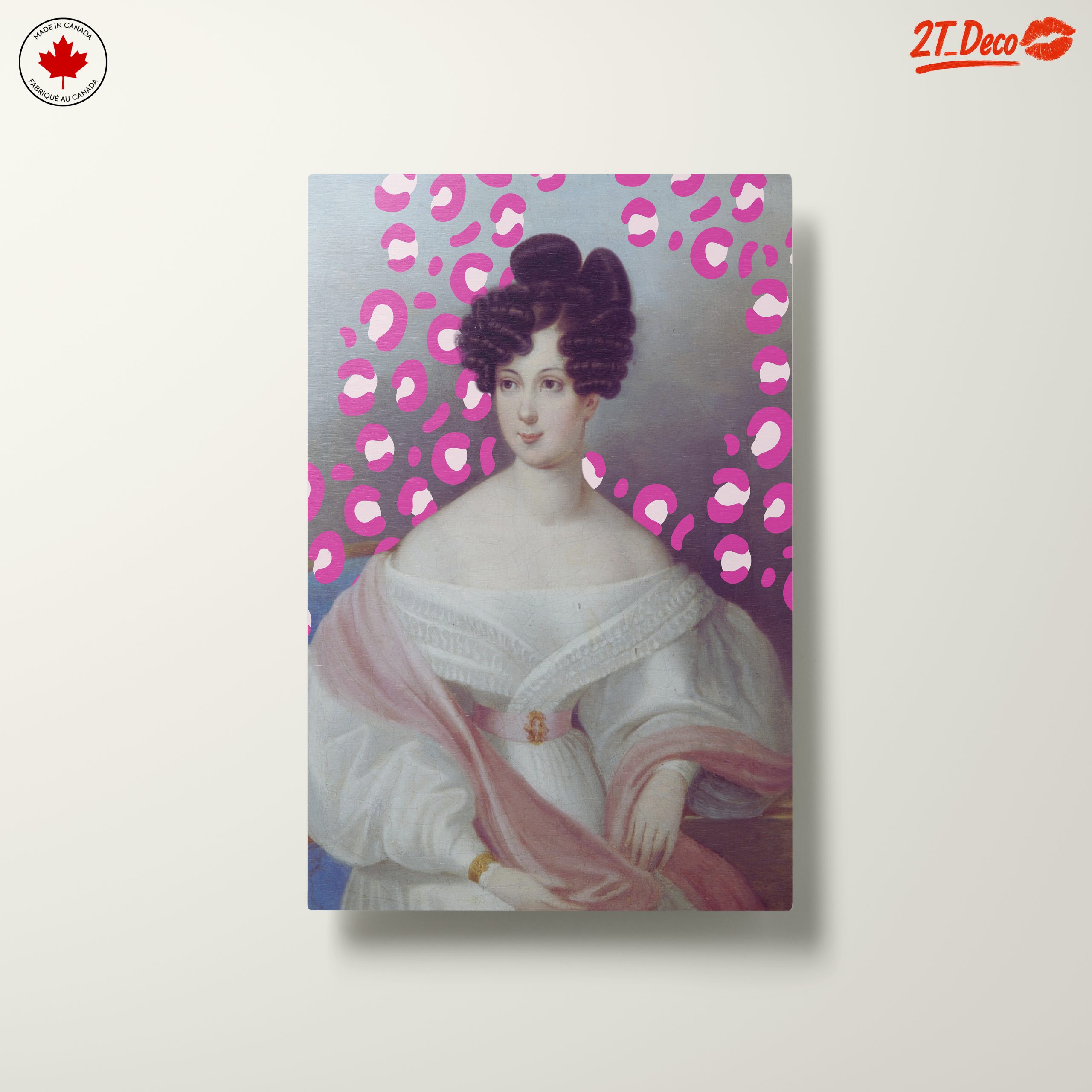 Stylized Historical Portrait with Vibrant Patterns - Image 10