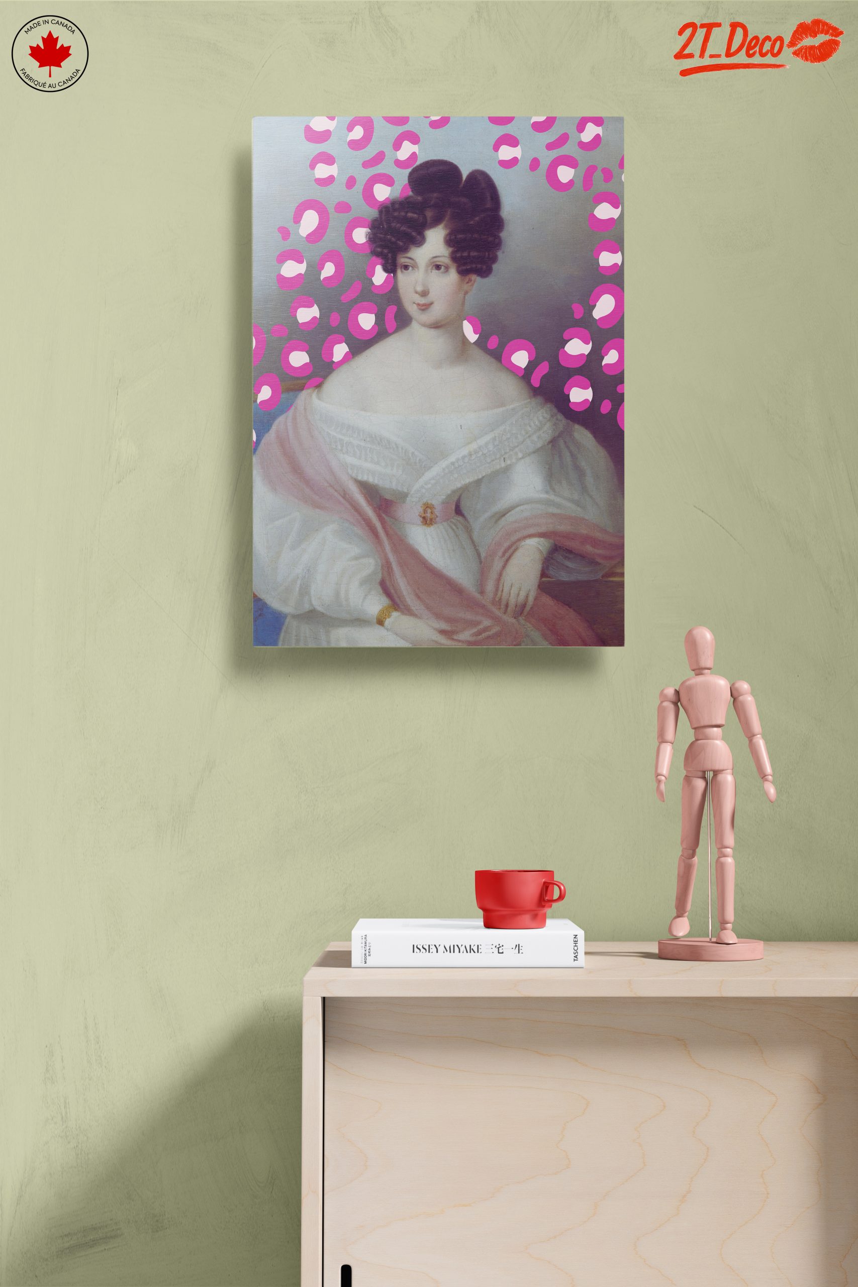 Stylized Historical Portrait with Vibrant Patterns - Image 14