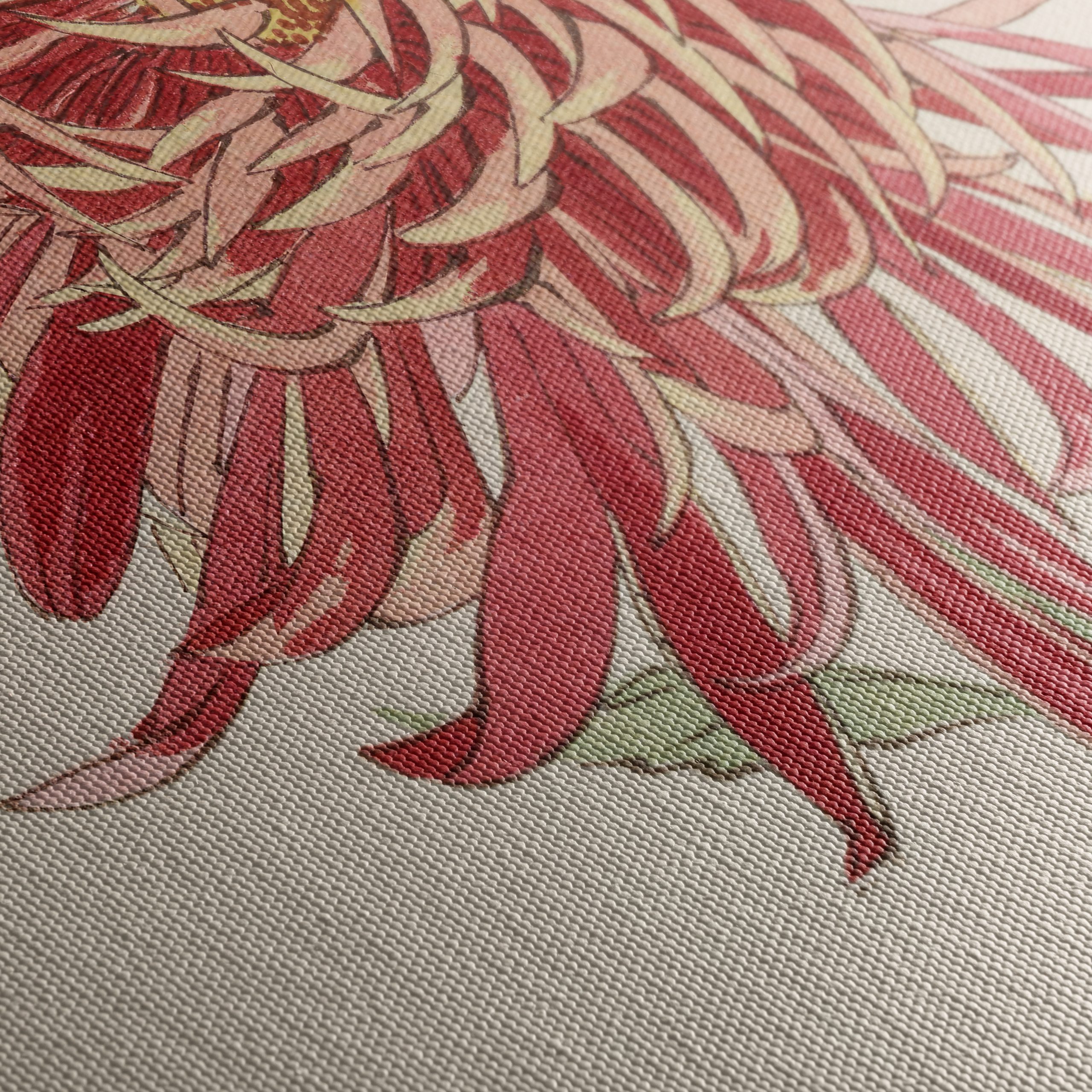 Red Chrysanthemum Botanical Art - Image 5