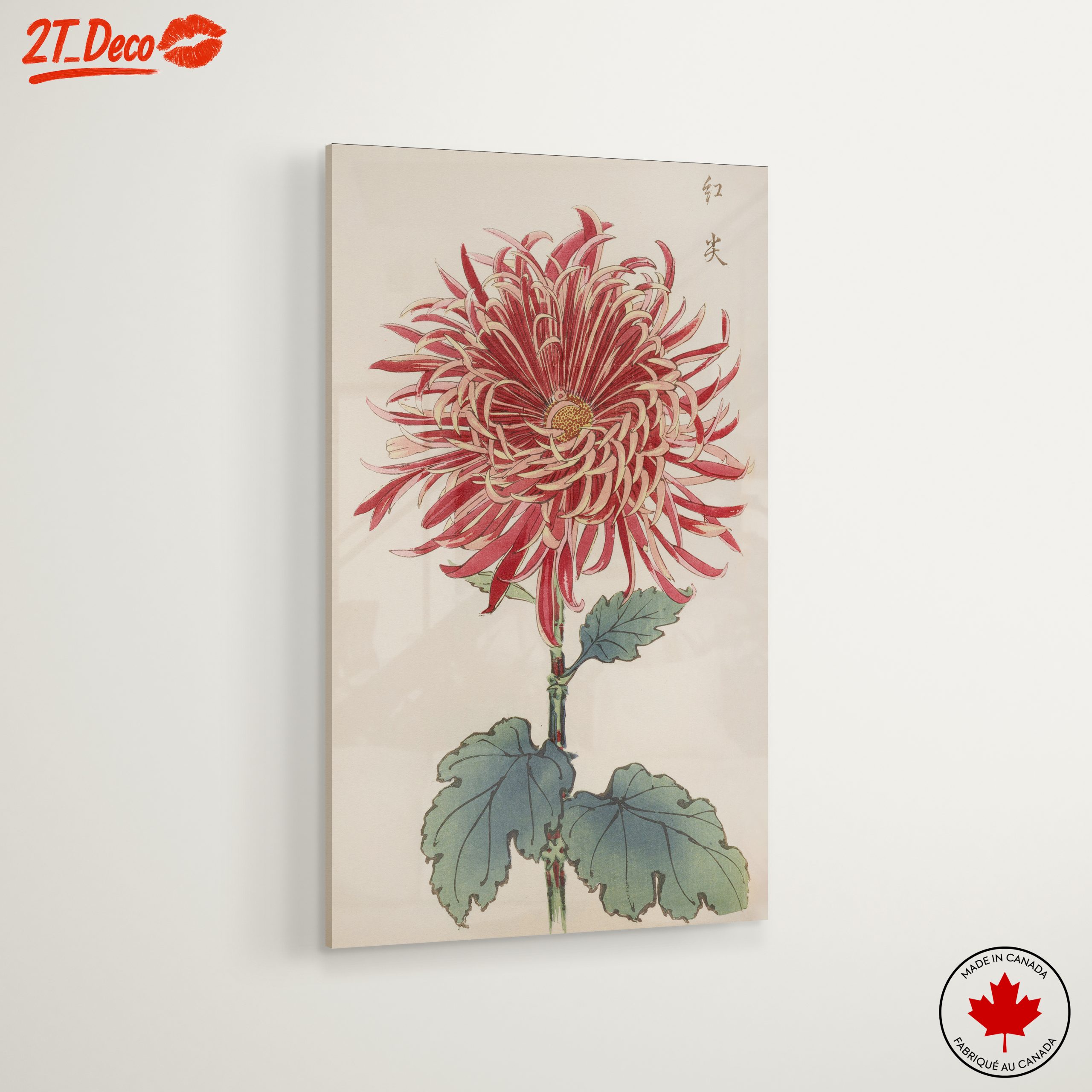 Red Chrysanthemum Botanical Art - Image 6