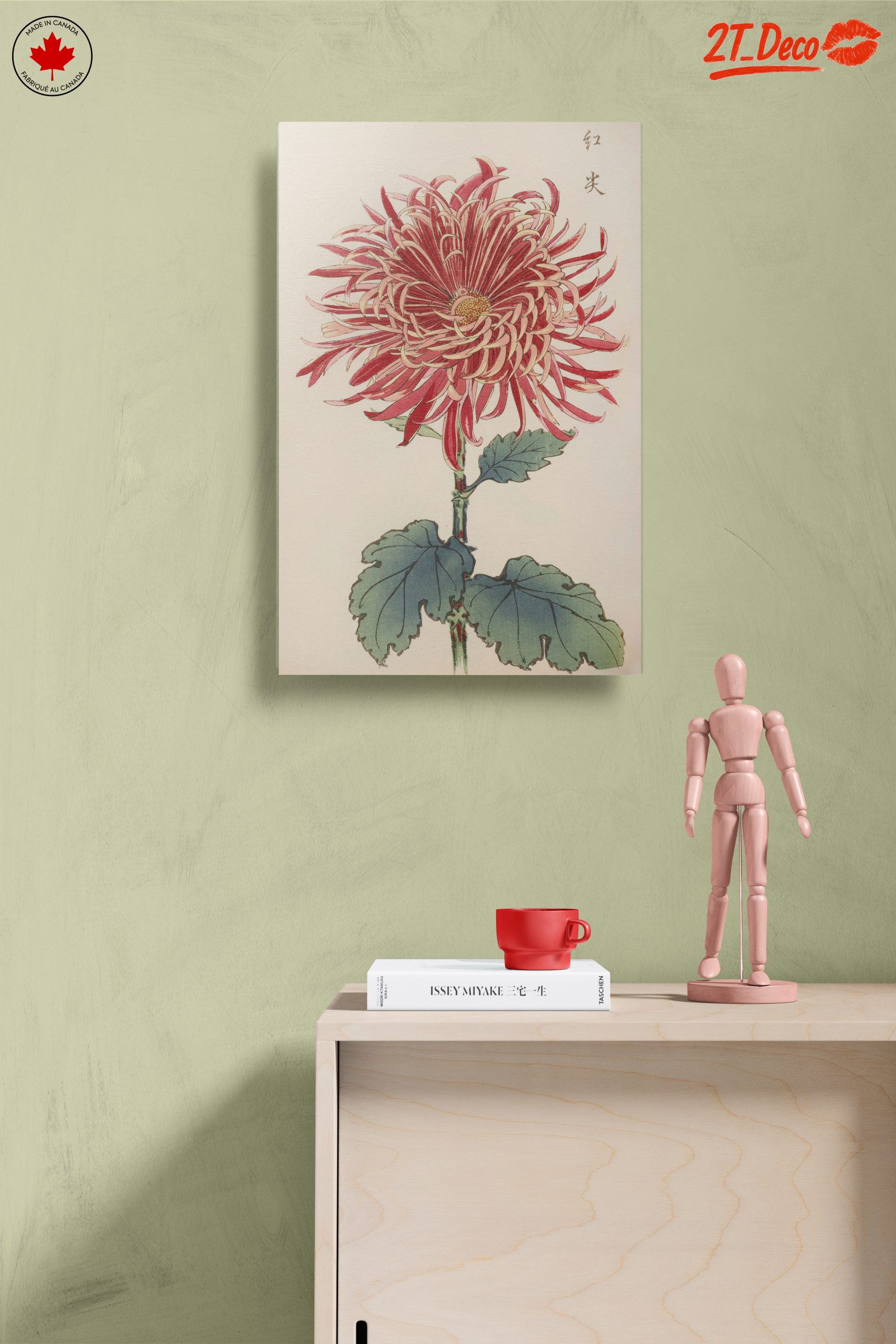 Red Chrysanthemum Botanical Art - Image 14