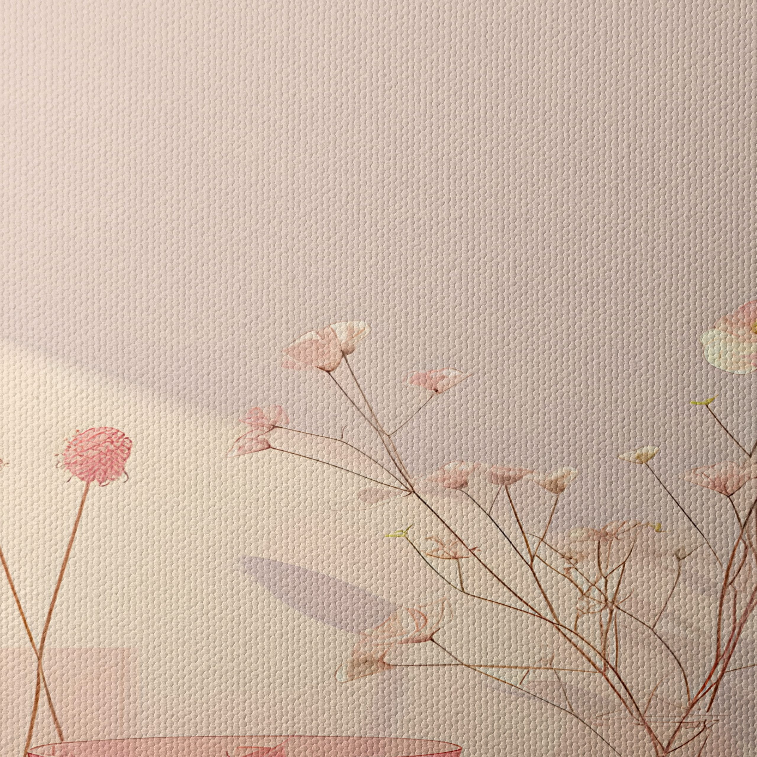 Delicate Floral Arrangement with Pink Glassware - Image 4