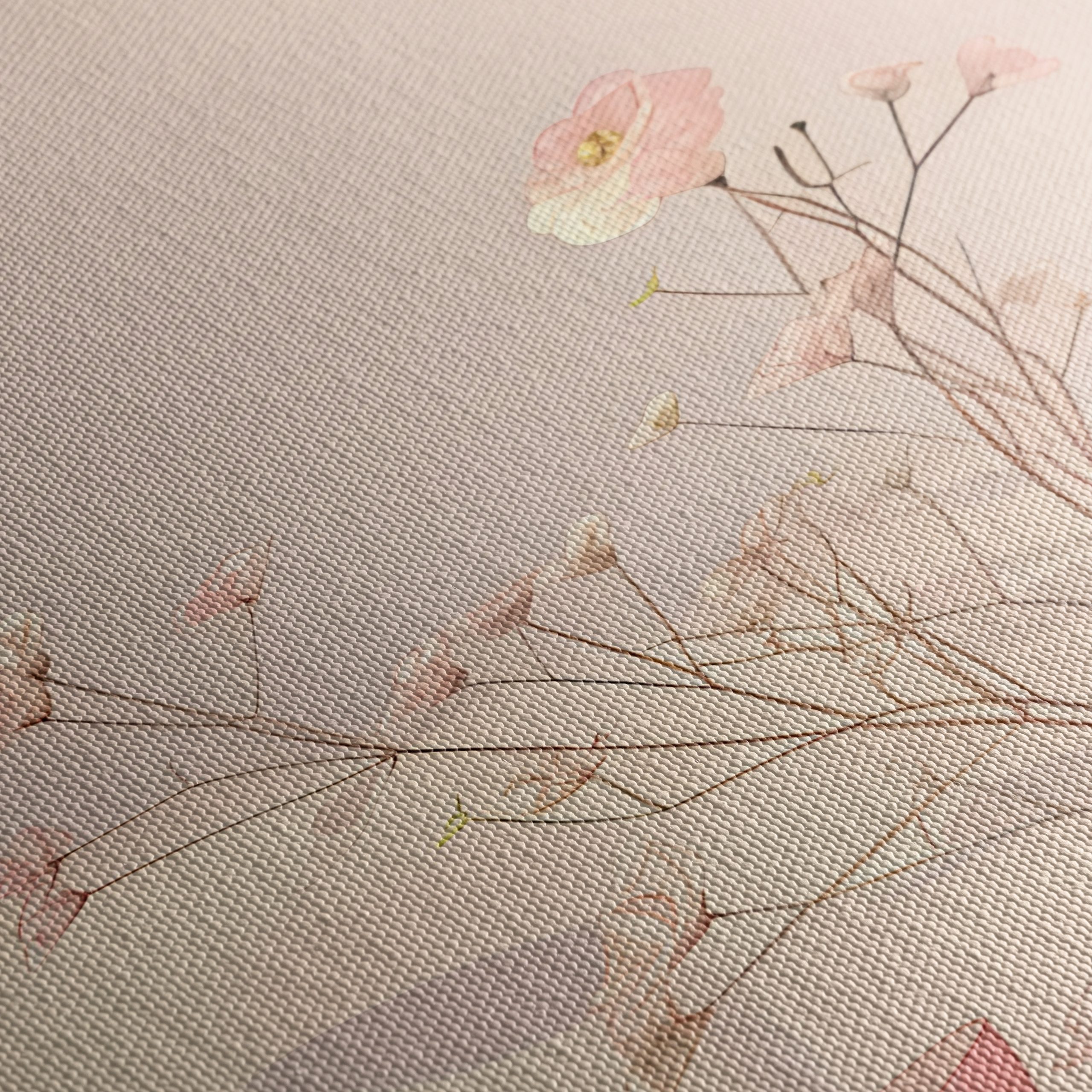 Delicate Floral Arrangement with Pink Glassware - Image 5
