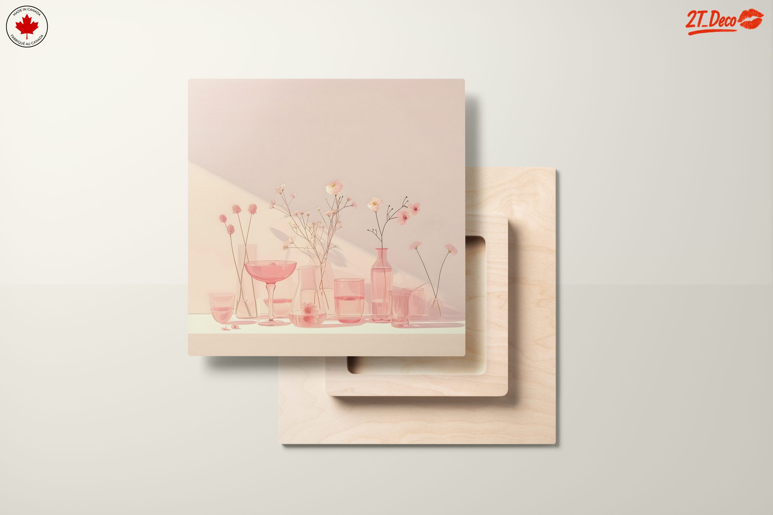 Delicate Floral Arrangement with Pink Glassware - Image 11