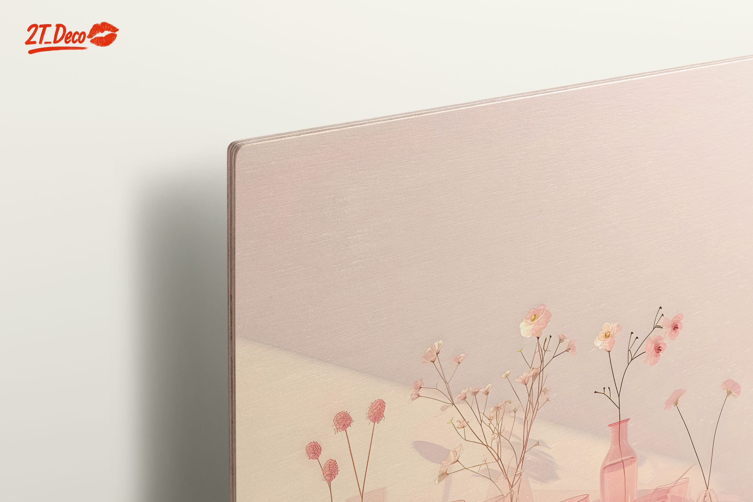 Delicate Floral Arrangement with Pink Glassware - Image 15