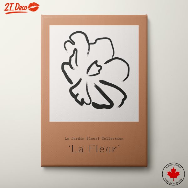 Stylish Black and White Floral Art