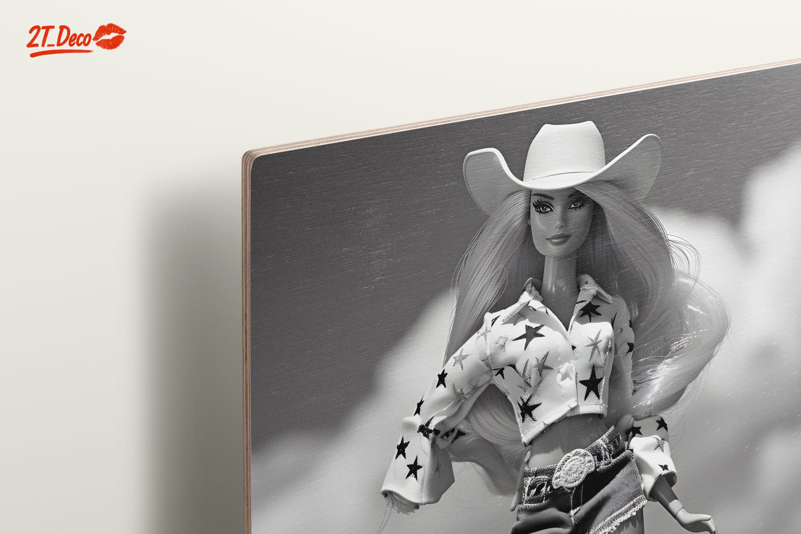 Stylish Cowgirl Figure in Black and White - Image 15