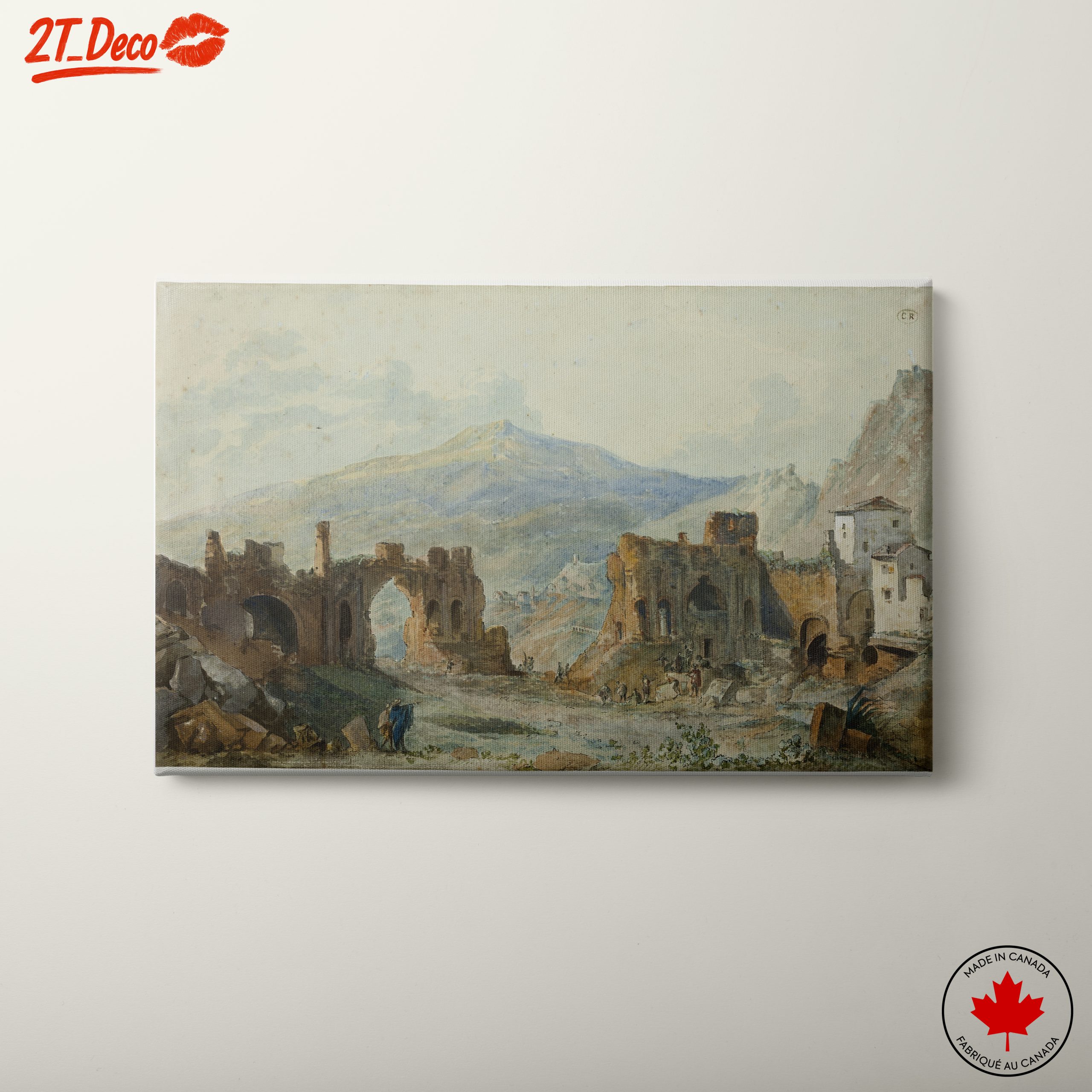 Ancient Ruins Landscape Art