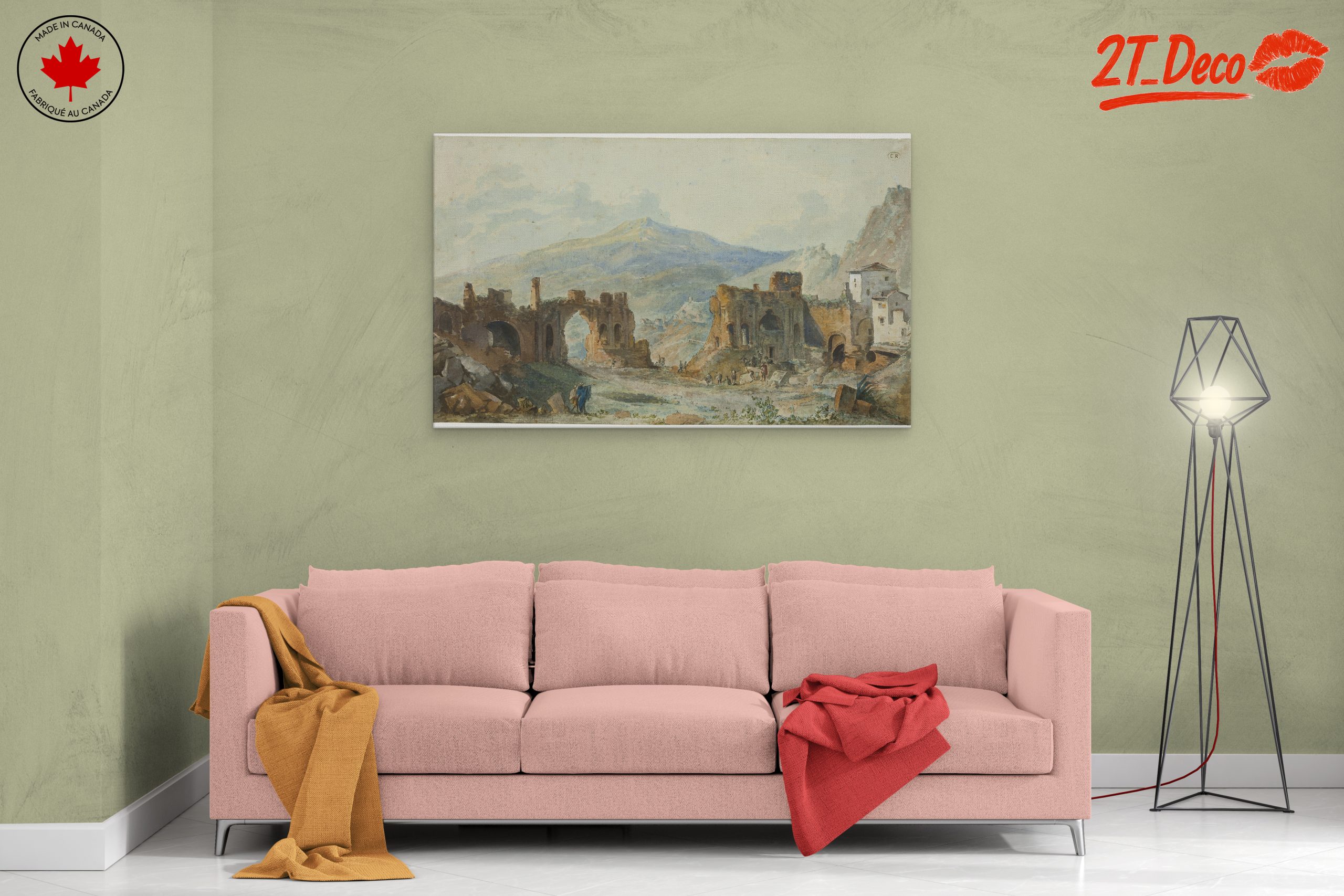 Ancient Ruins Landscape Art - Image 2