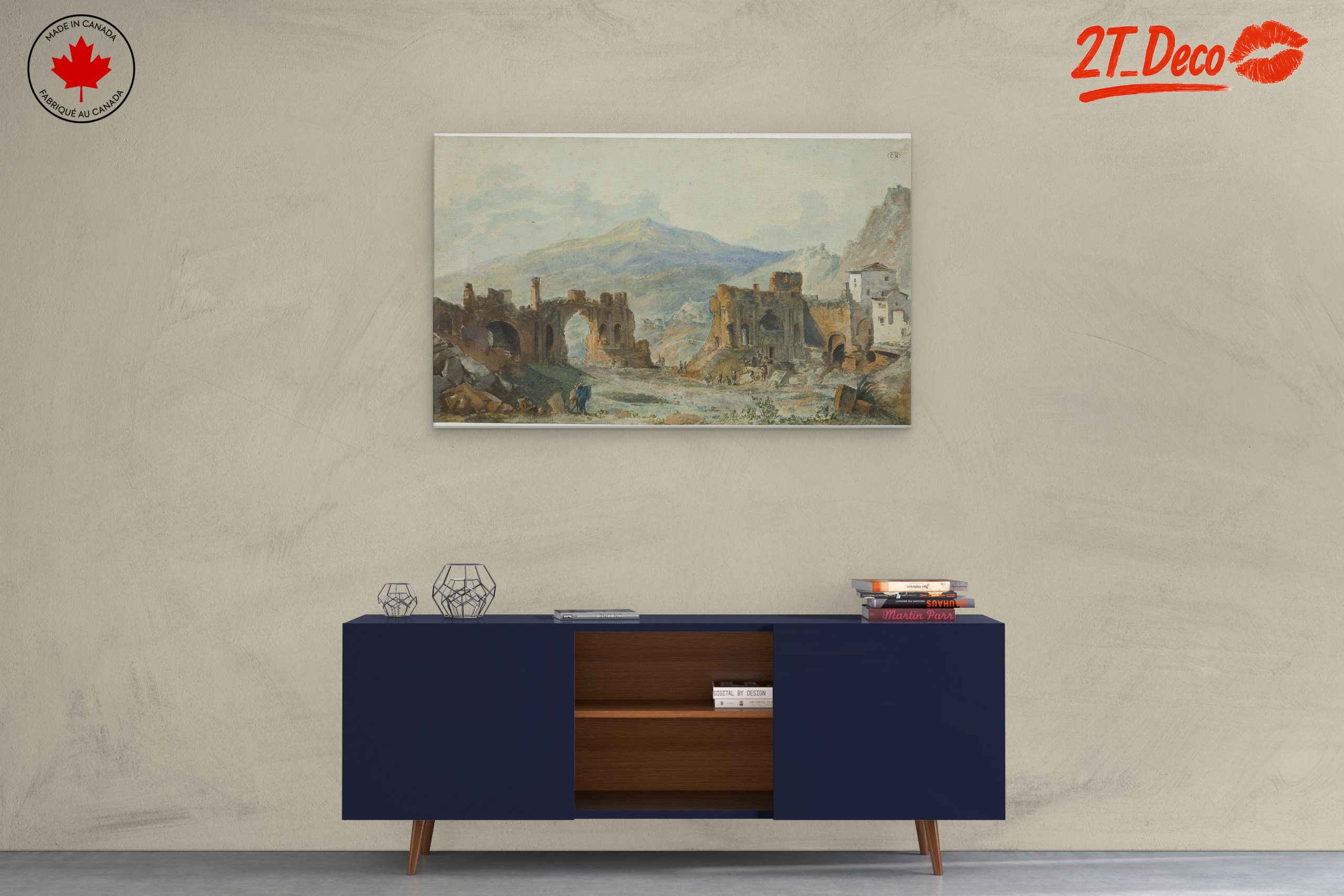 Ancient Ruins Landscape Art - Image 3