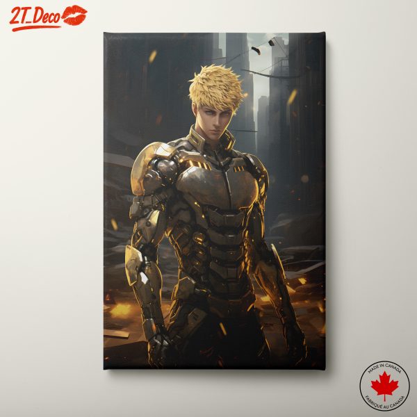 Futuristic Heroic Character in Dynamic Pose