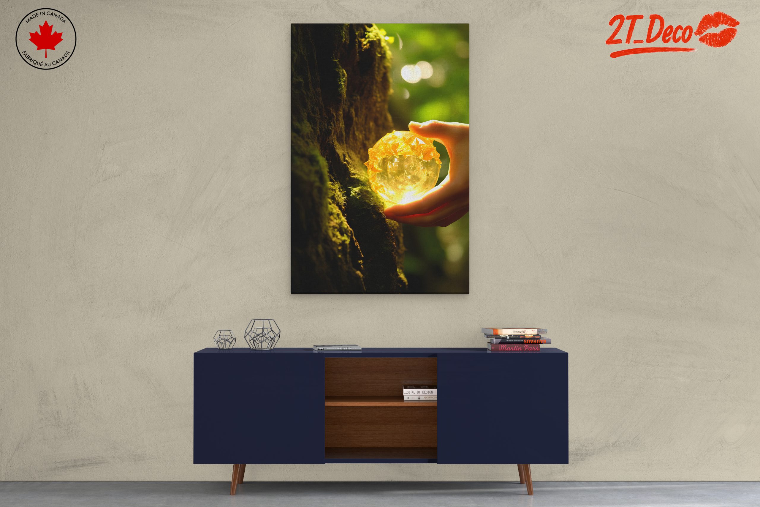 Glowing Orb in Lush Greenery - Image 3