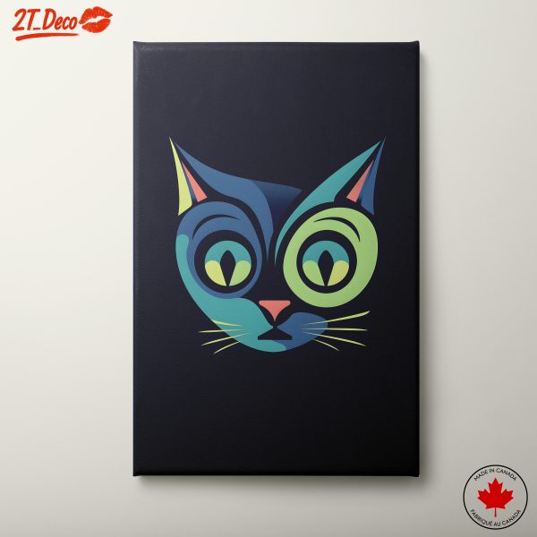 Stylized Colorful Cat Artwork