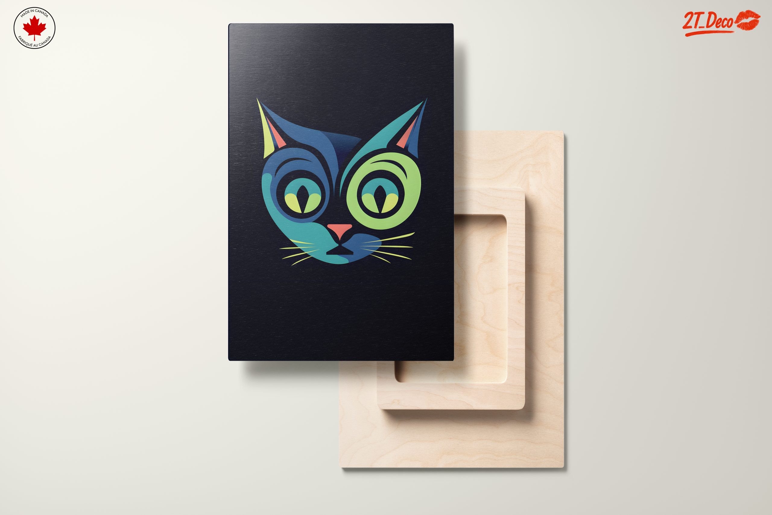 Stylized Colorful Cat Artwork - Image 11