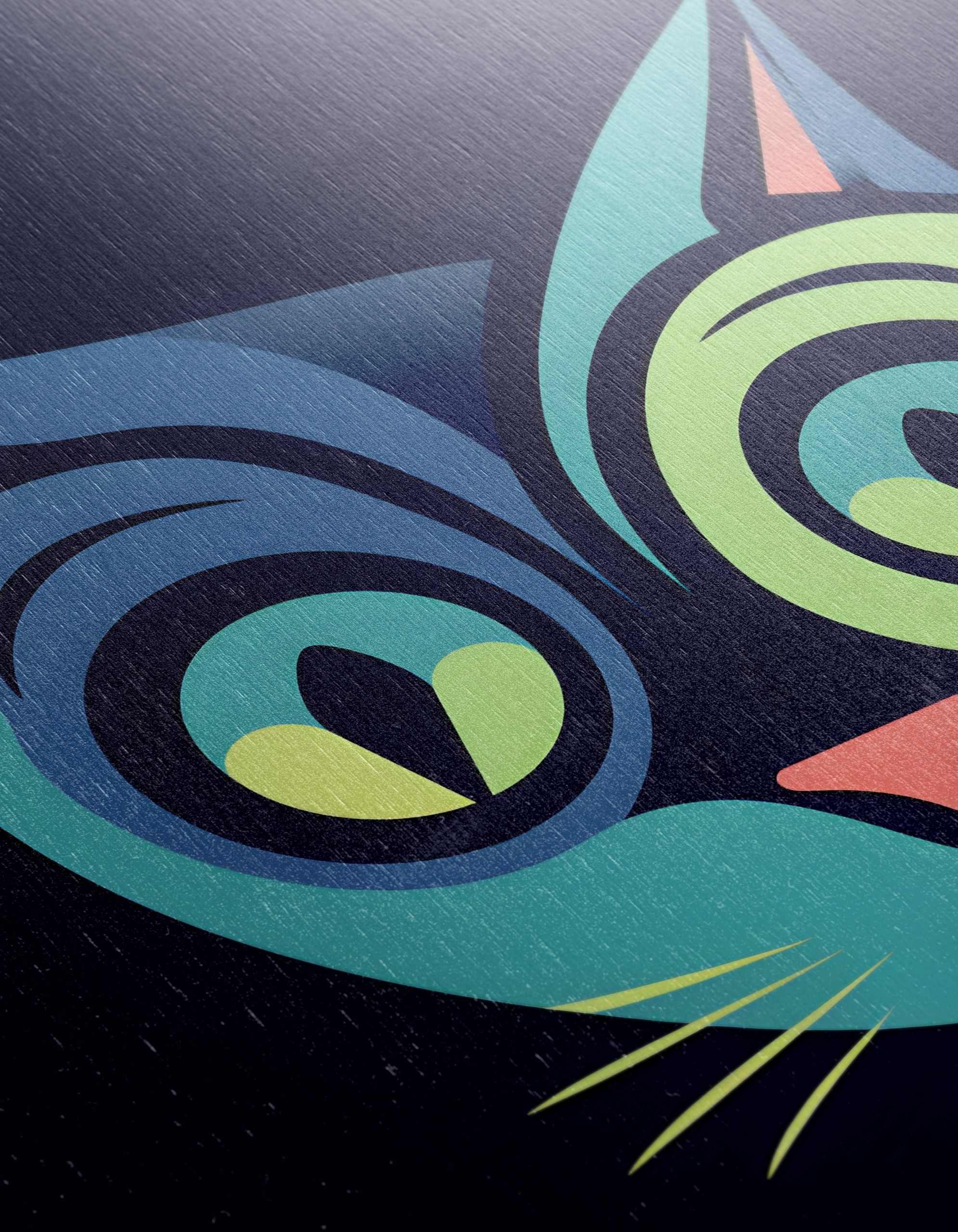 Stylized Colorful Cat Artwork - Image 12