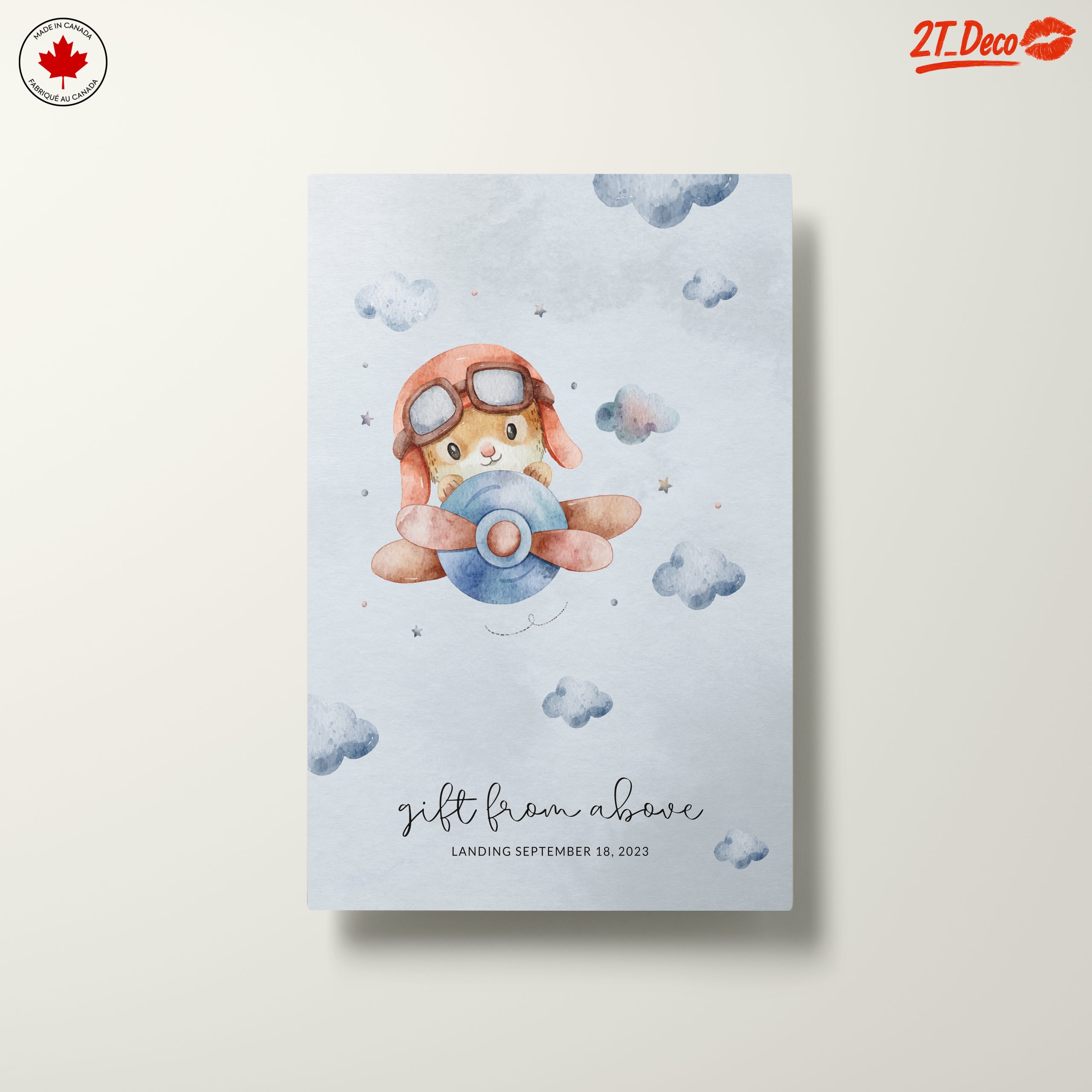Cute Playful Animal Artwork with Clouds - Image 10