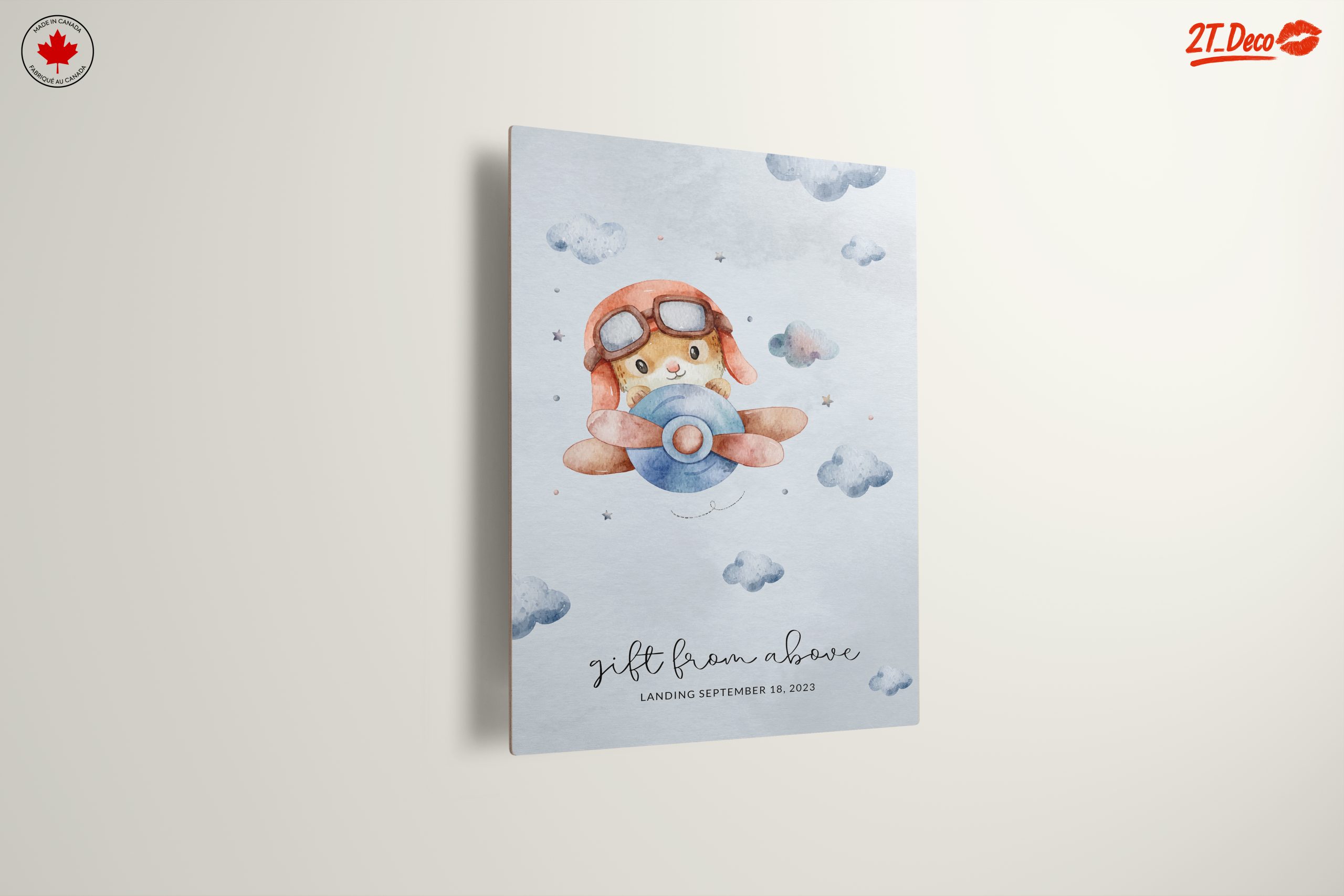Cute Playful Animal Artwork with Clouds - Image 13