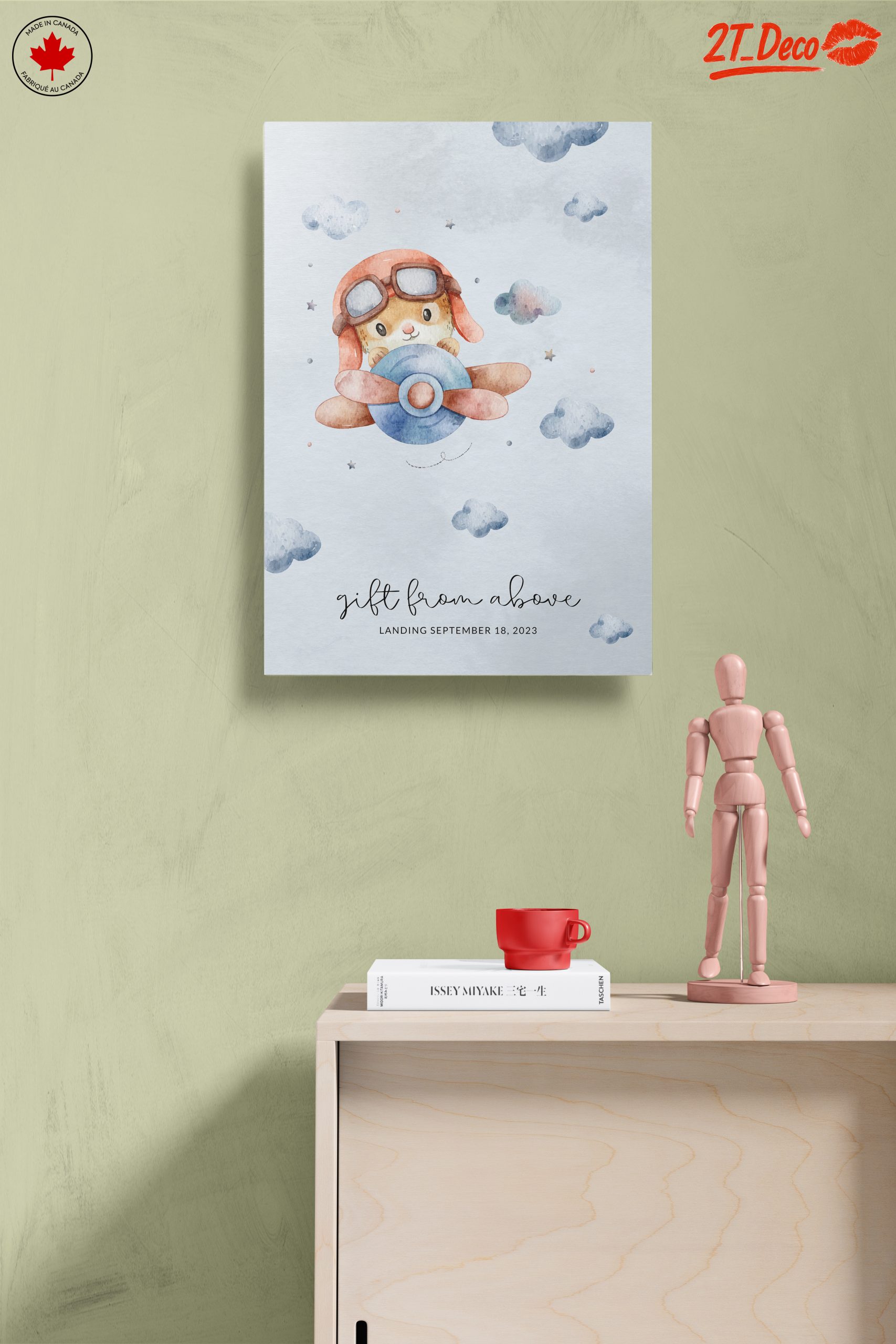 Cute Playful Animal Artwork with Clouds - Image 14