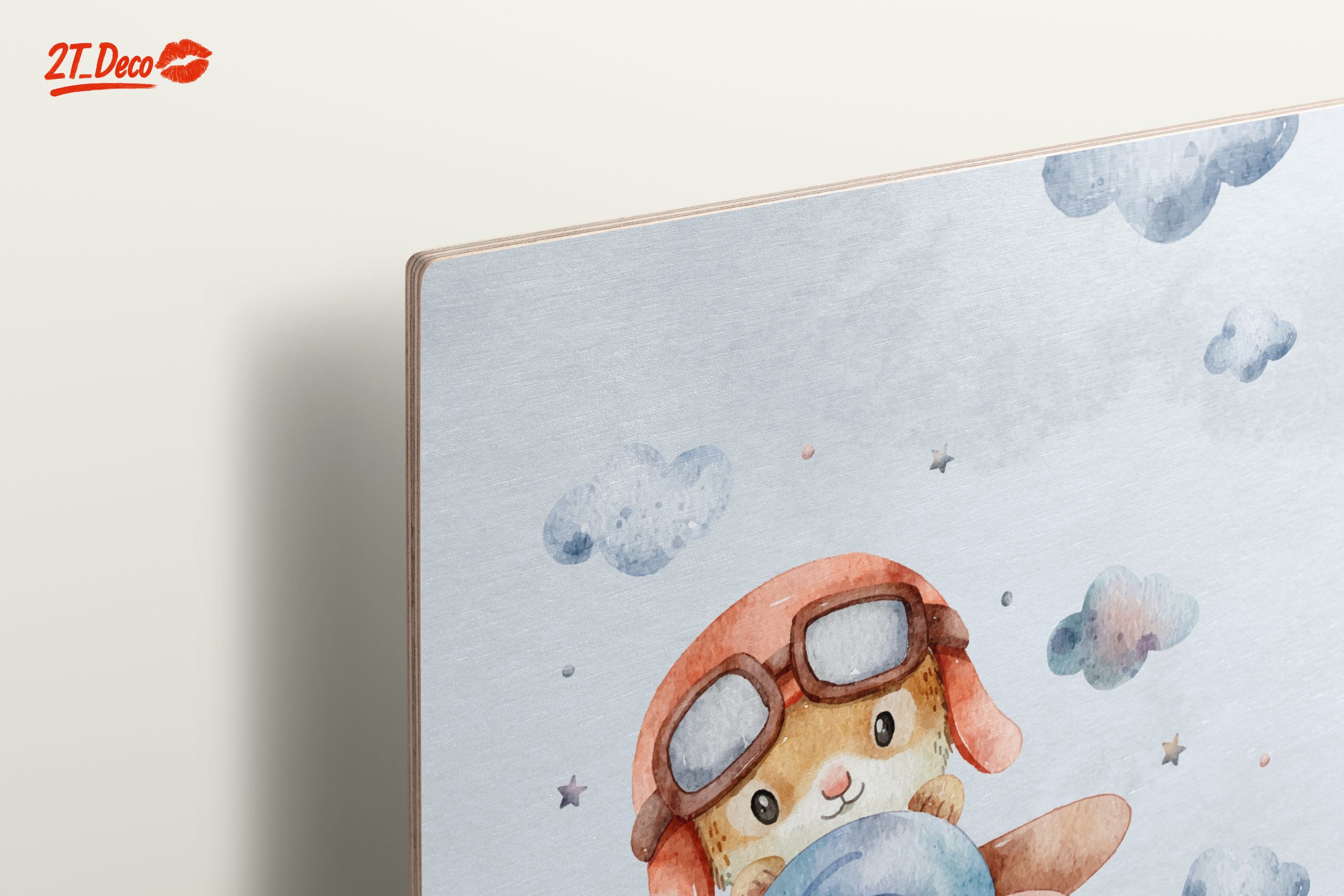 Cute Playful Animal Artwork with Clouds - Image 15