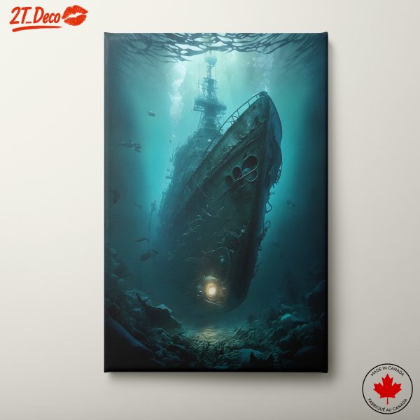 Mysterious Underwater Shipwreck Scene