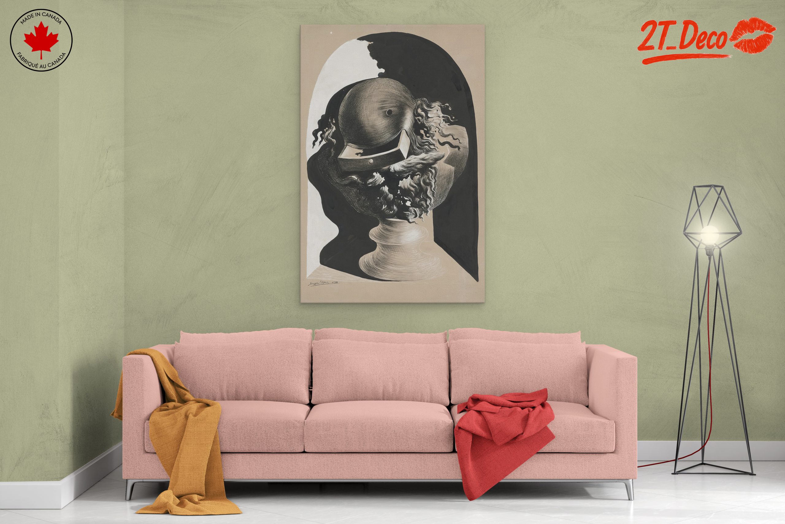 Modern Surreal Head Sculpture Art - Image 2