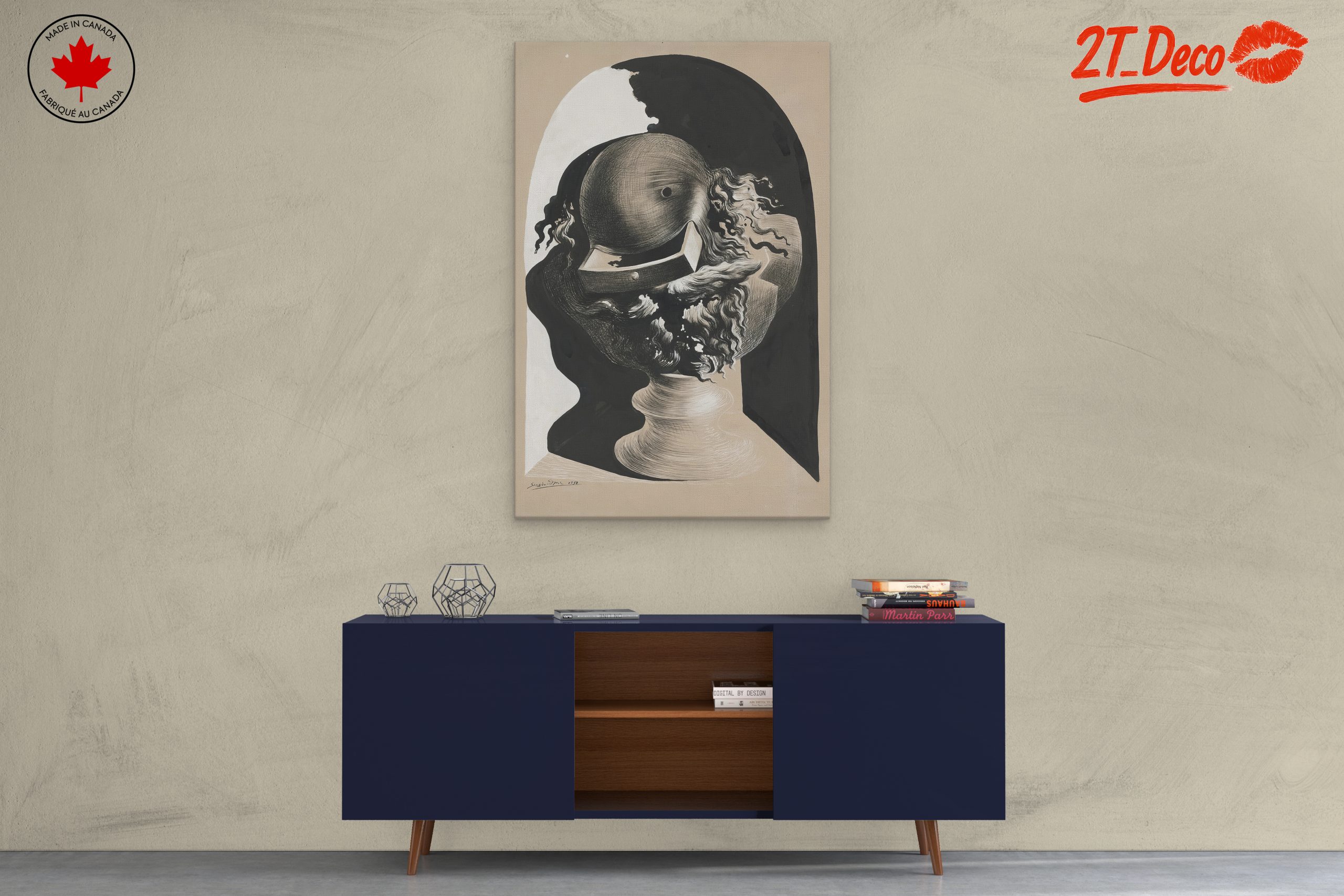 Modern Surreal Head Sculpture Art - Image 3