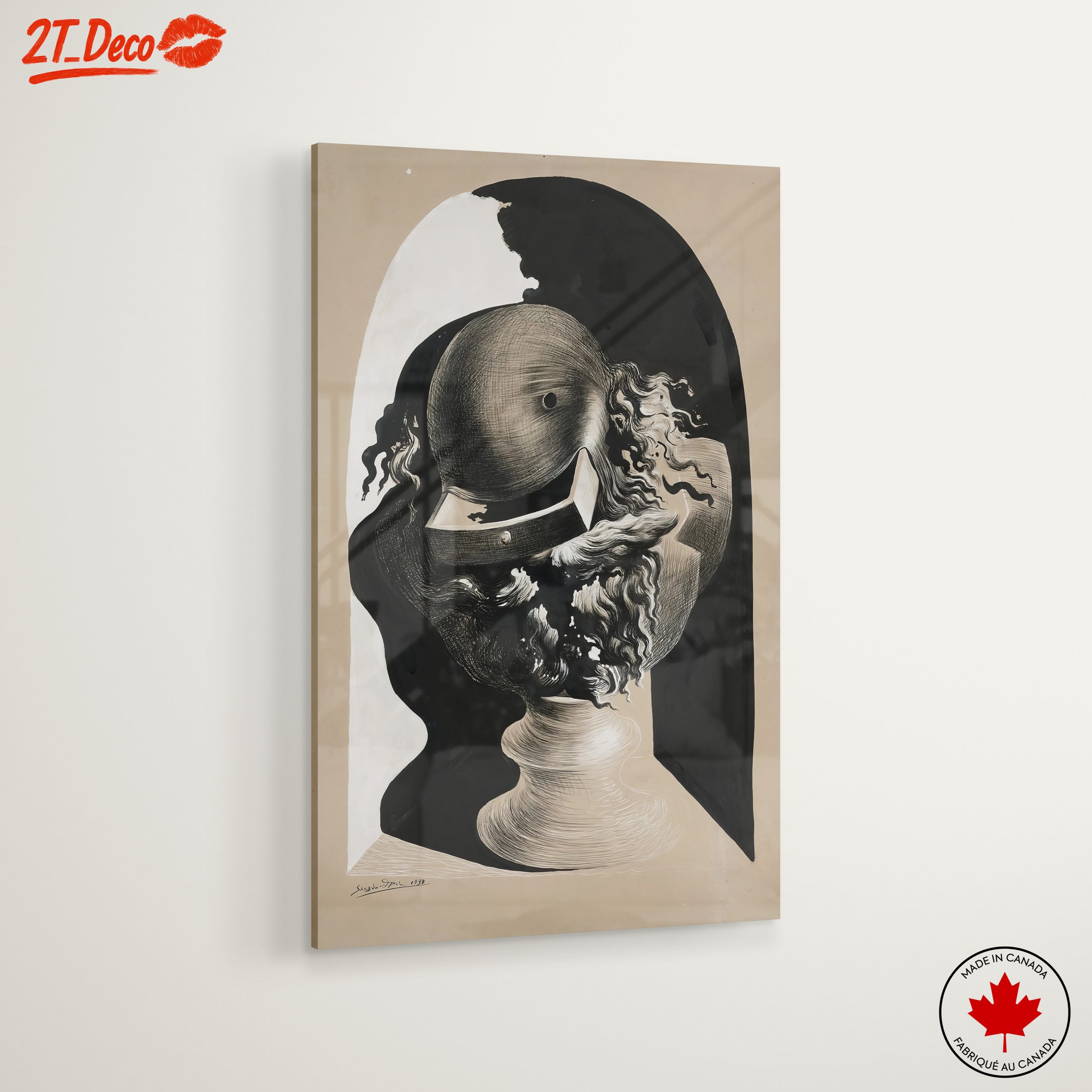 Modern Surreal Head Sculpture Art - Image 6