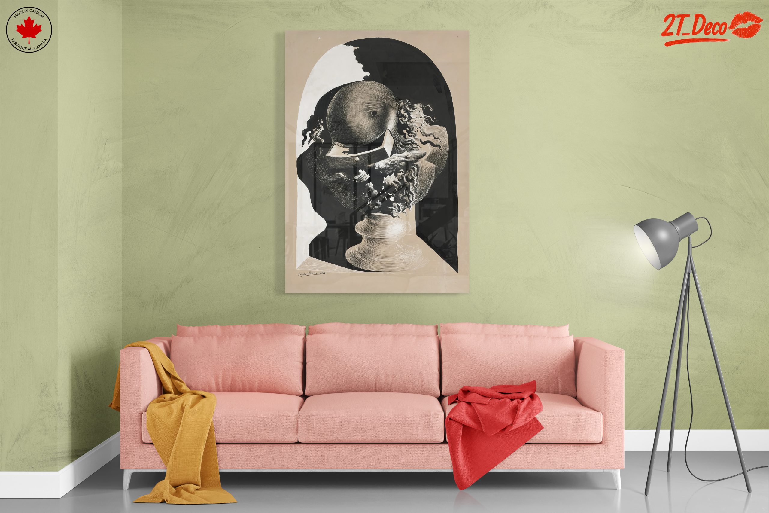 Modern Surreal Head Sculpture Art - Image 7