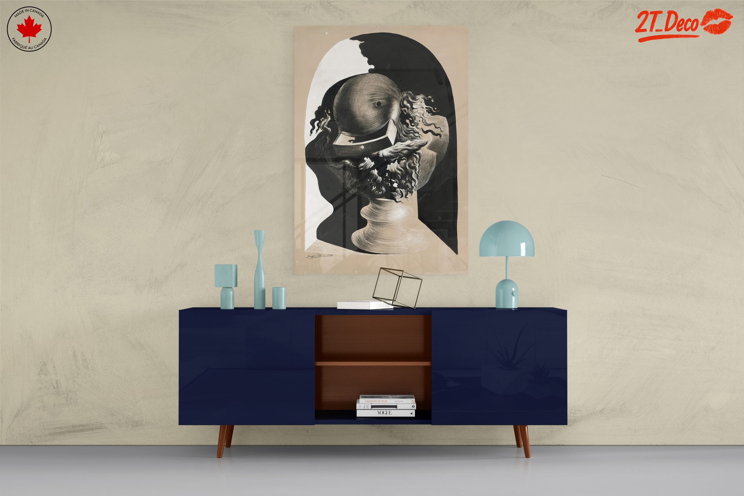 Modern Surreal Head Sculpture Art - Image 8