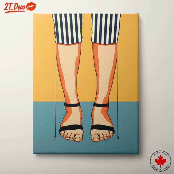 Contemporary Pop Art of Legs and Sandals