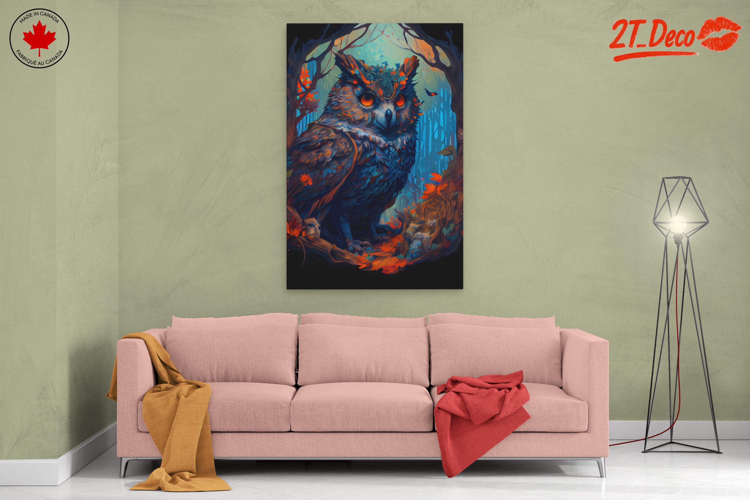 Vibrant Whimsical Owl Illustration - Image 2