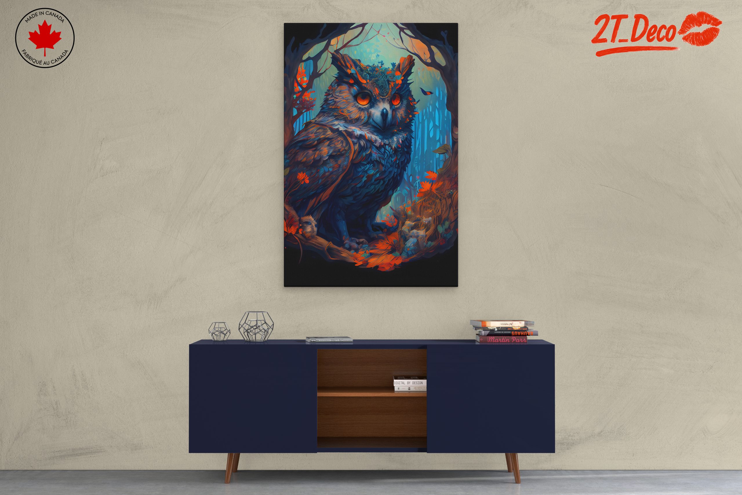 Vibrant Whimsical Owl Illustration - Image 3