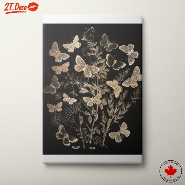 Delicate Botanical Butterflies Artwork