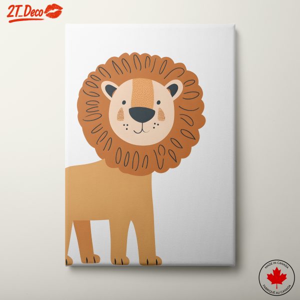 Adorable Whimsical Lion Illustration