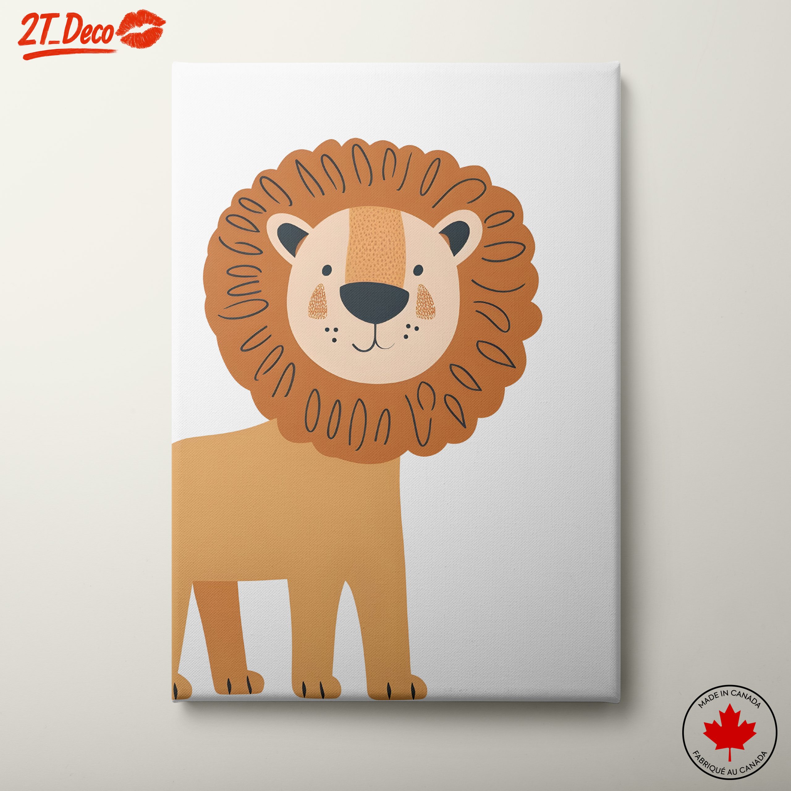 Adorable Whimsical Lion Illustration