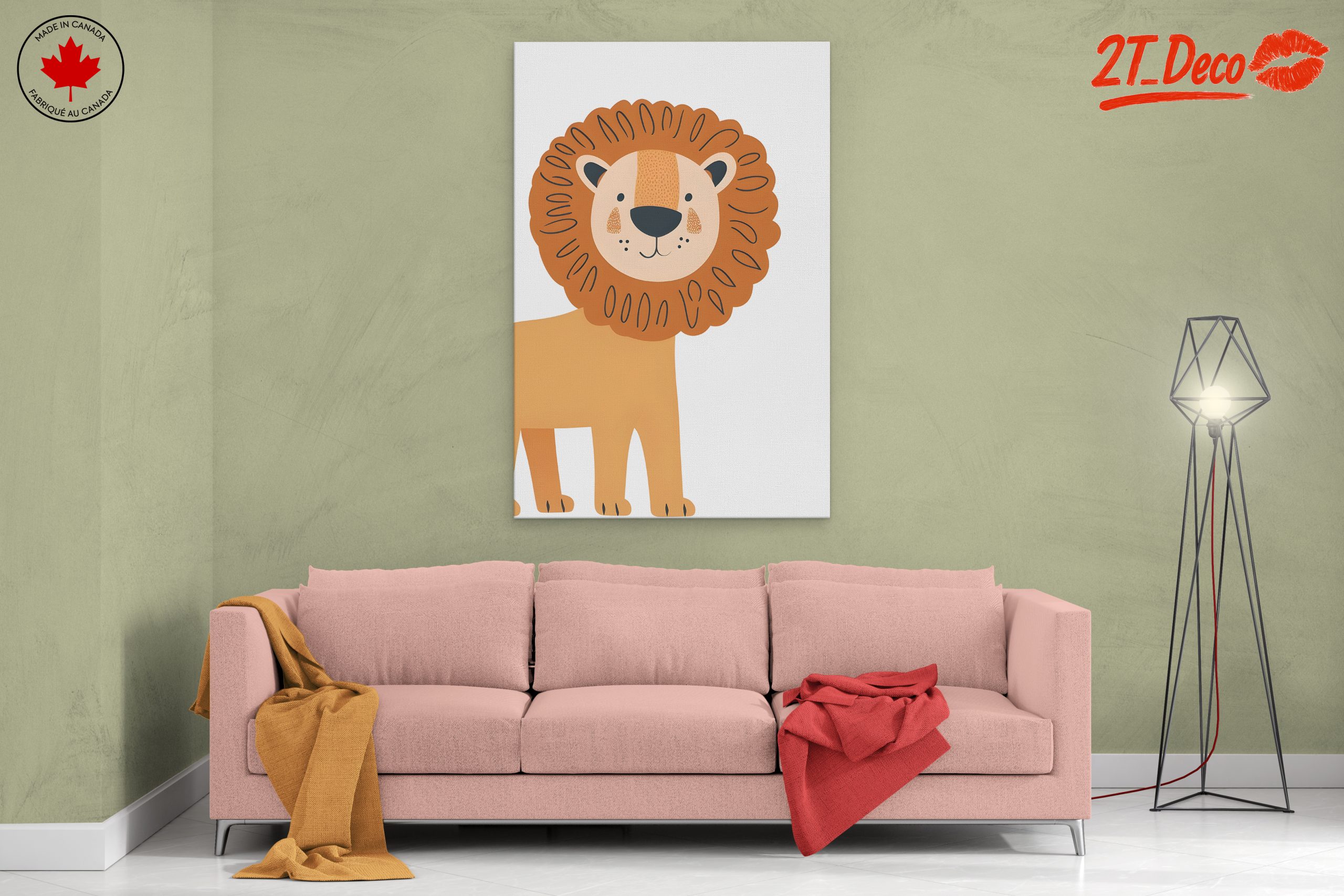 Adorable Whimsical Lion Illustration - Image 2