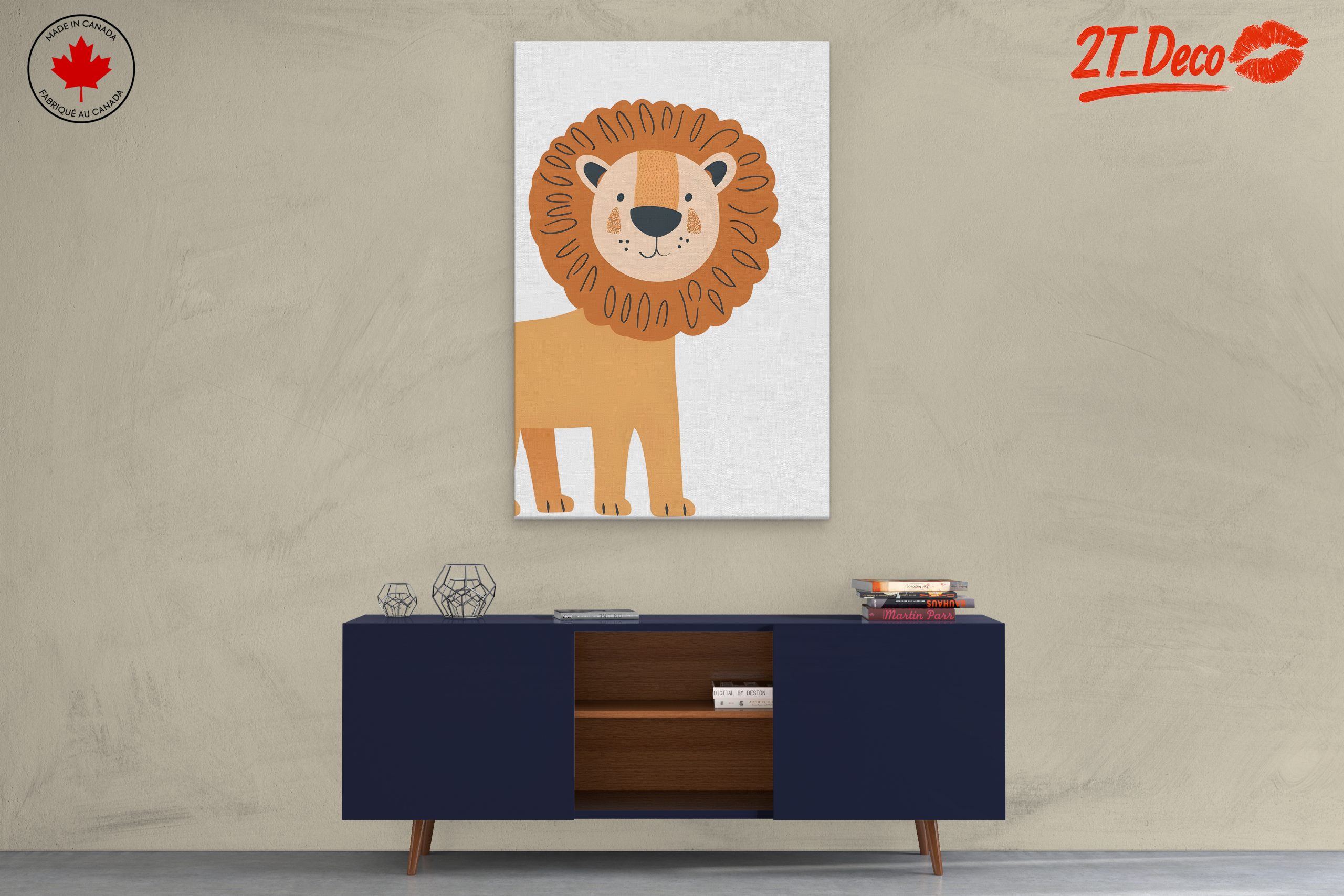 Adorable Whimsical Lion Illustration - Image 3