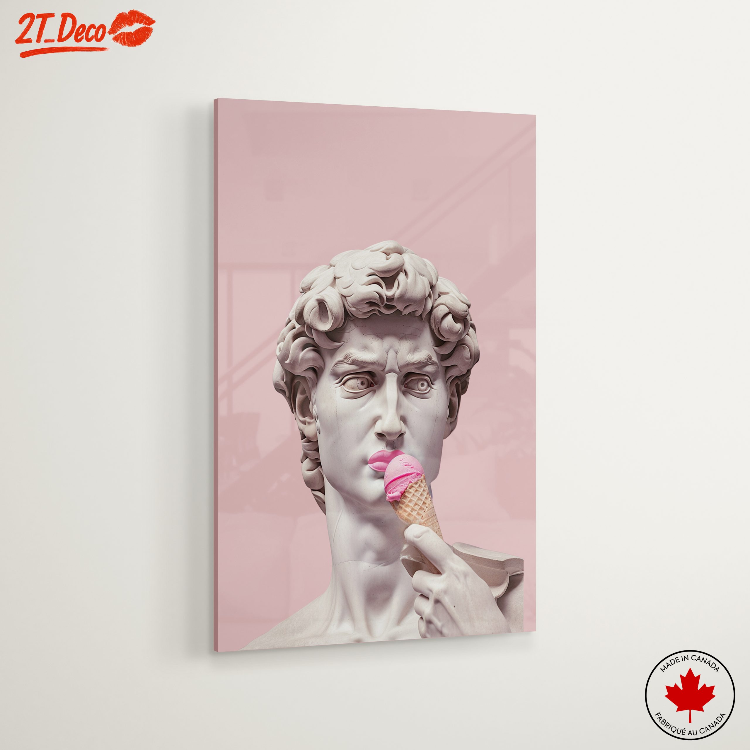 Contemporary Cultural Art Featuring a Marble Statue with Ice Cream - Image 6