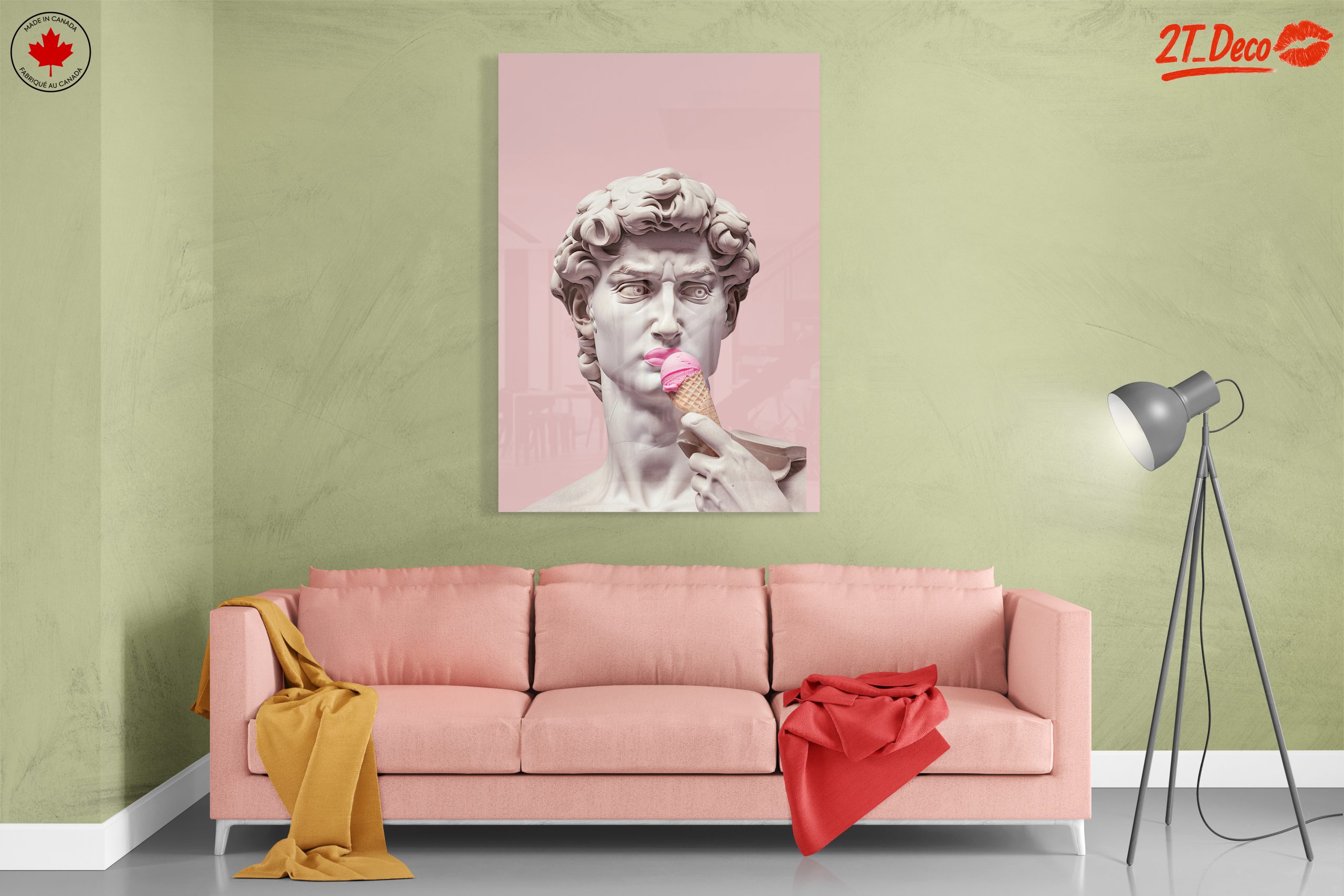 Contemporary Cultural Art Featuring a Marble Statue with Ice Cream - Image 7