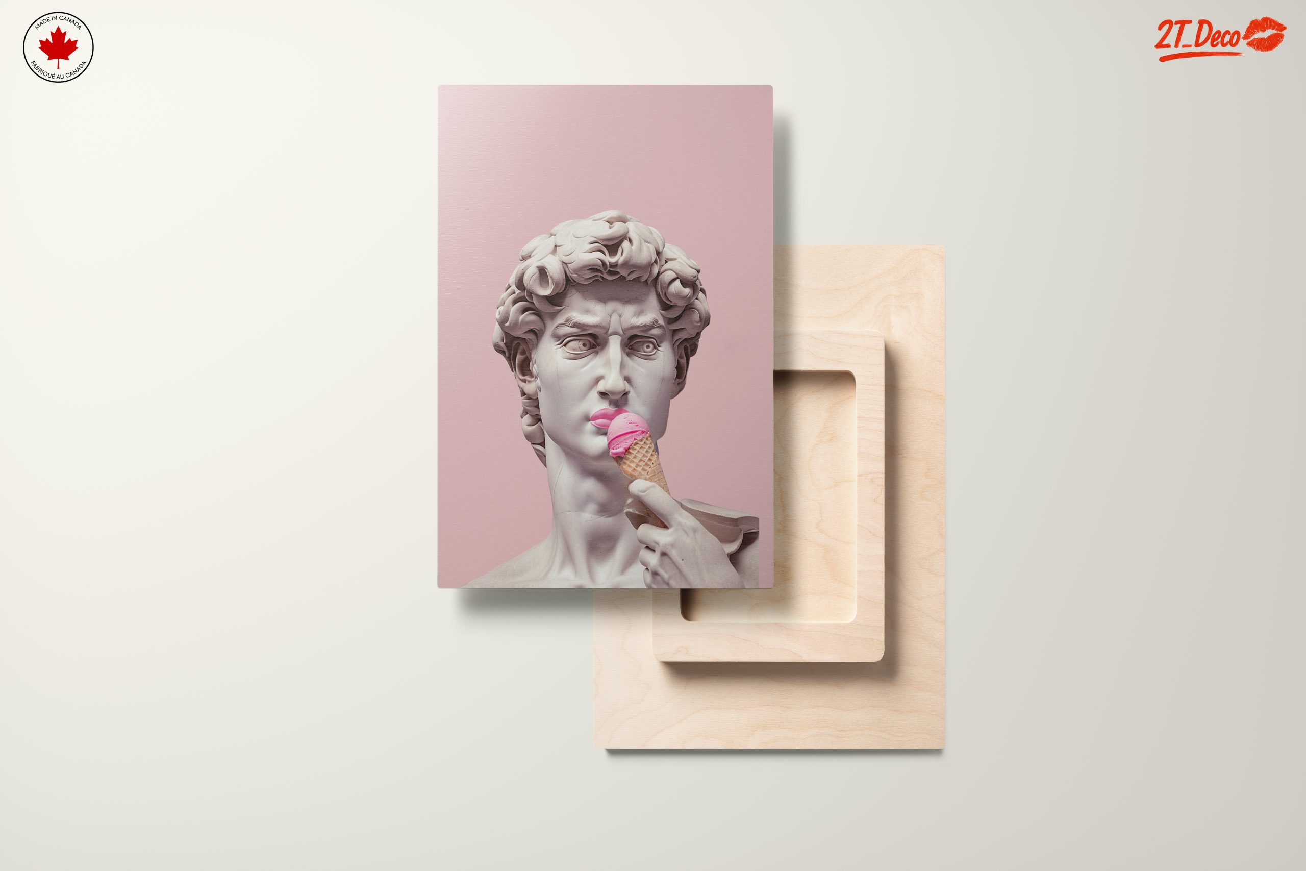 Contemporary Cultural Art Featuring a Marble Statue with Ice Cream - Image 11