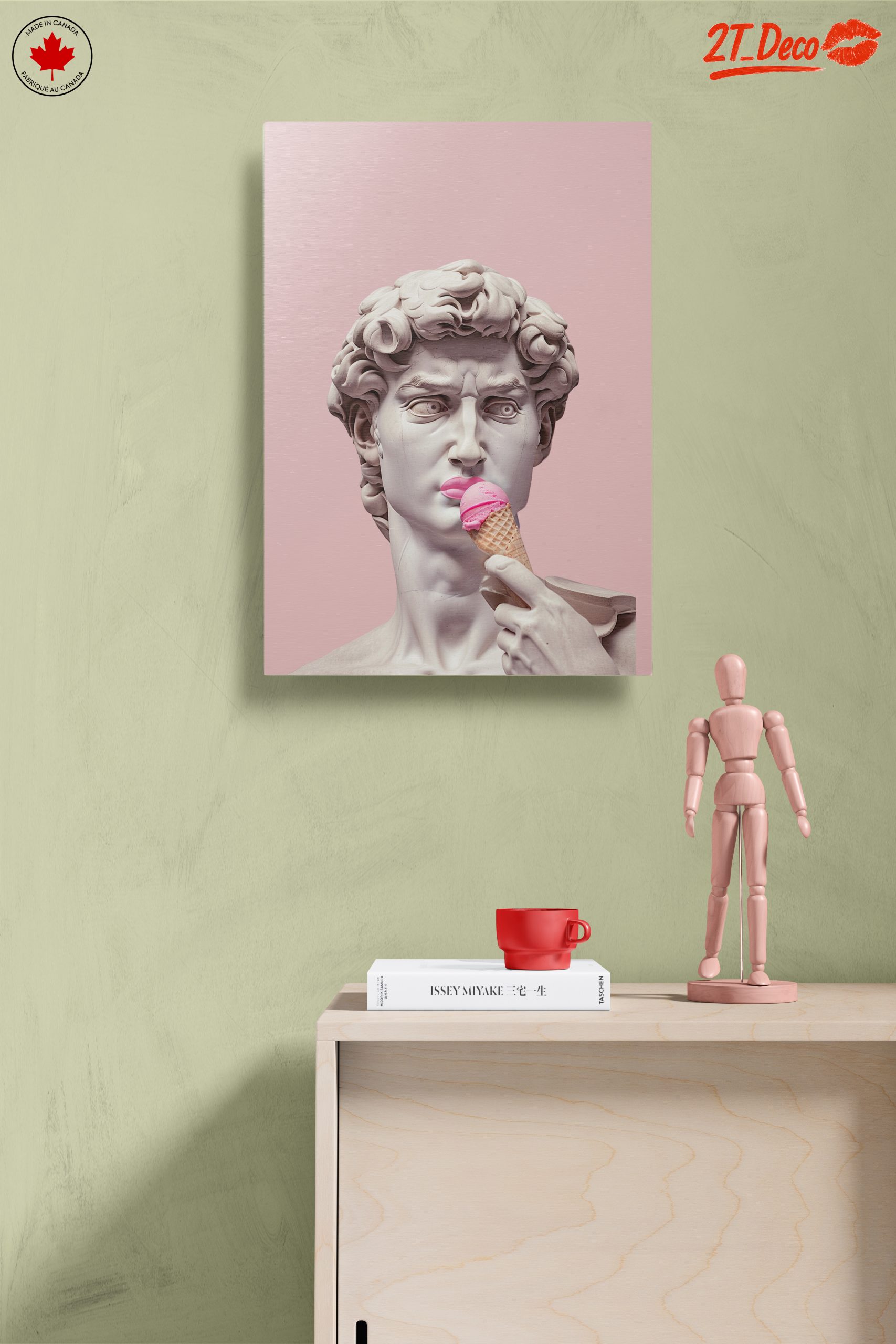 Contemporary Cultural Art Featuring a Marble Statue with Ice Cream - Image 14