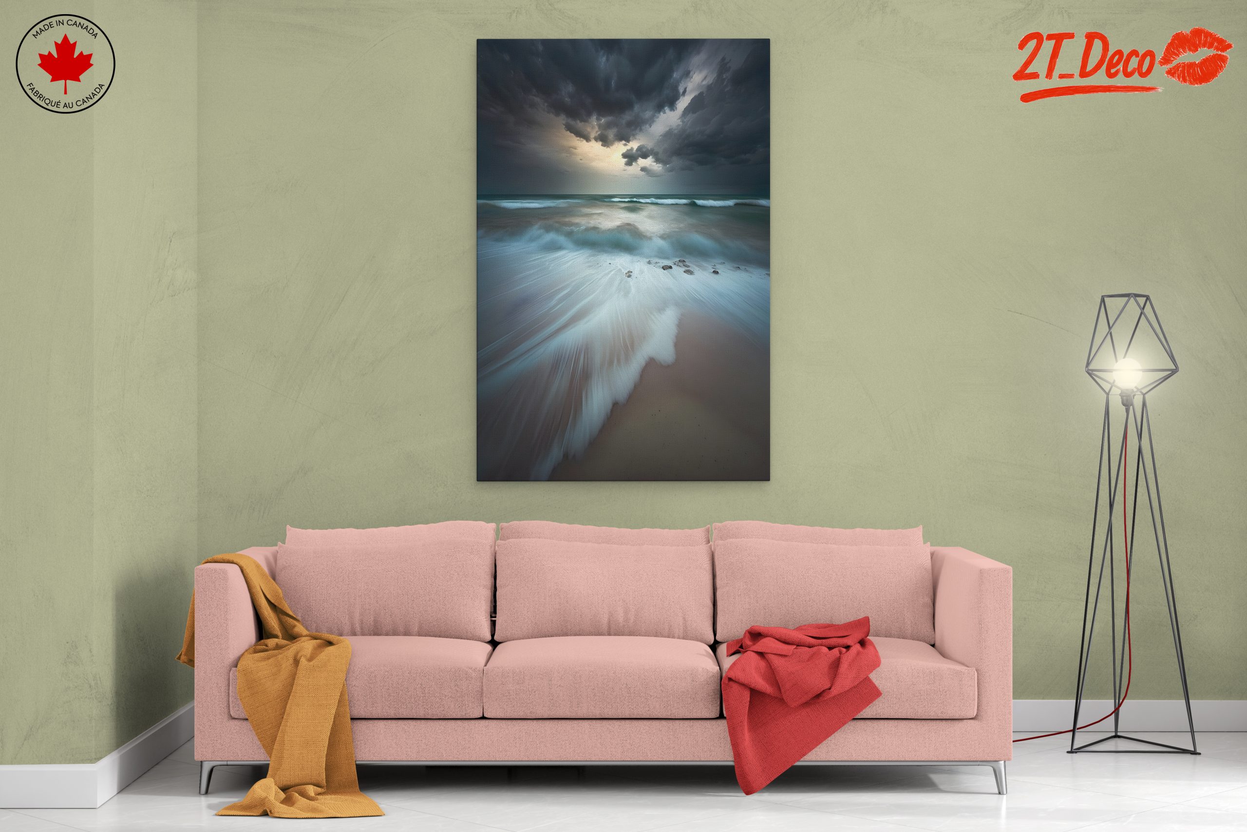 Abstract Coastal Landscape with Dramatic Waves - Image 2