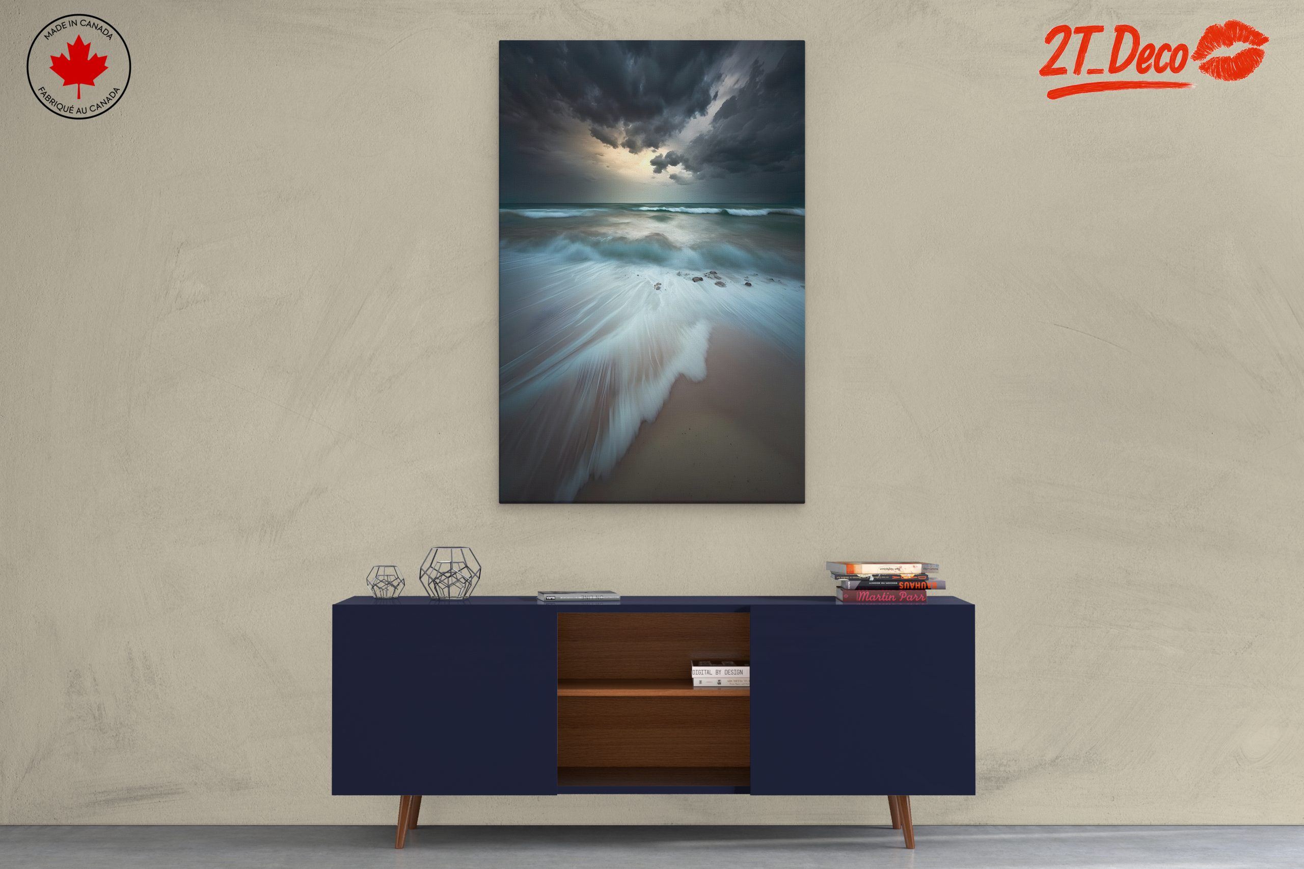 Abstract Coastal Landscape with Dramatic Waves - Image 3