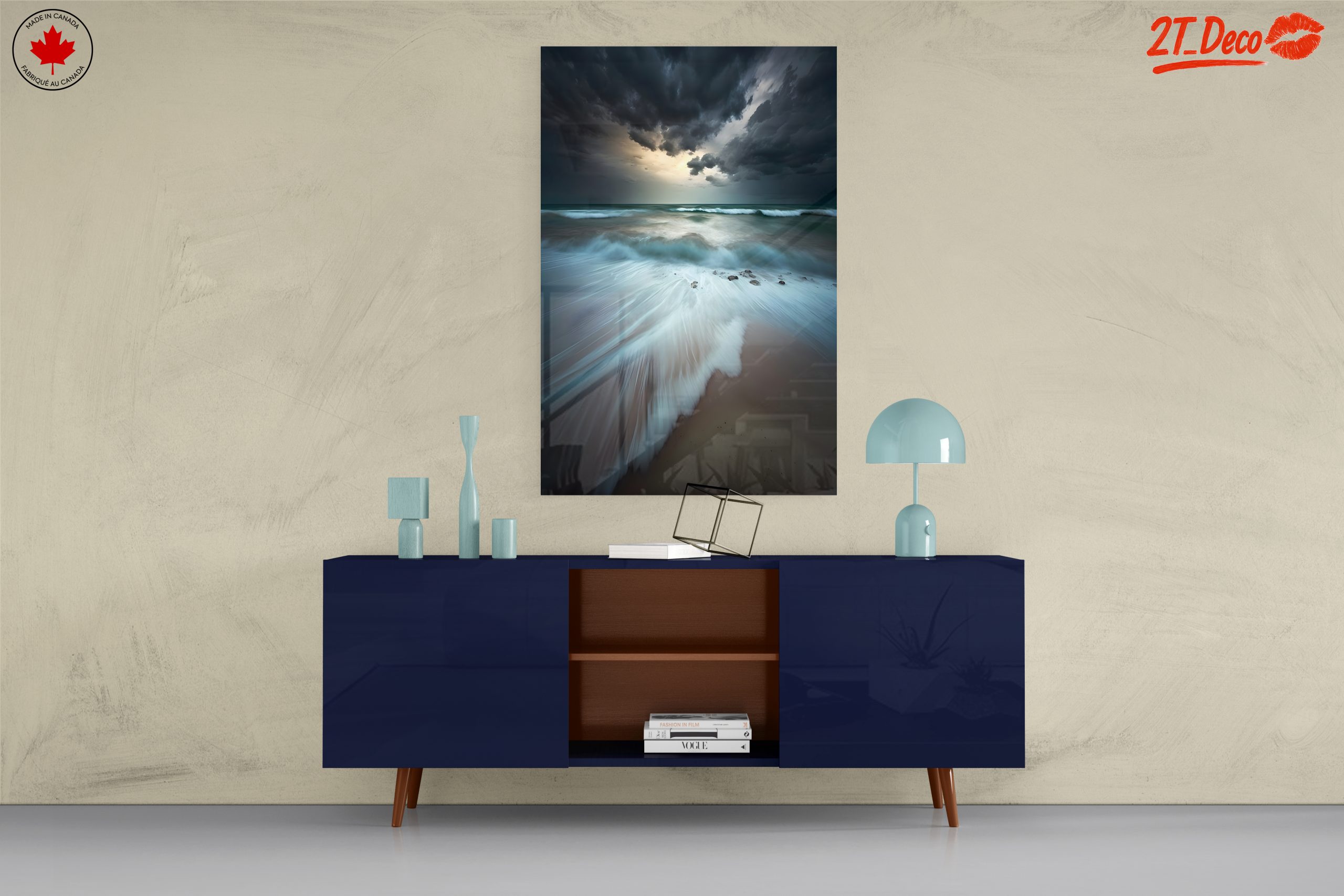 Abstract Coastal Landscape with Dramatic Waves - Image 8